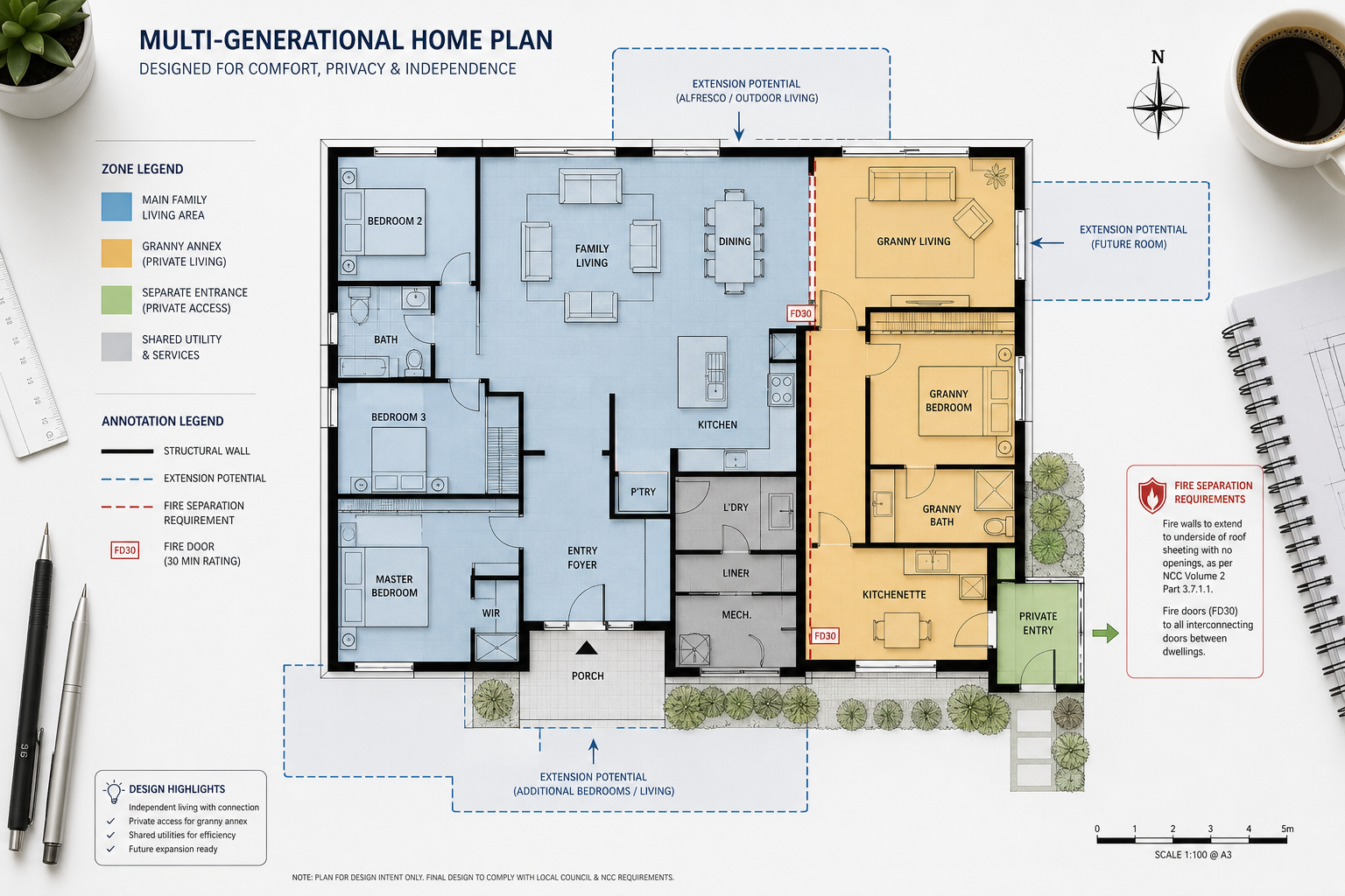 Planning, Party Wall, and Legal Compliance in Multi-Gen Adaptations