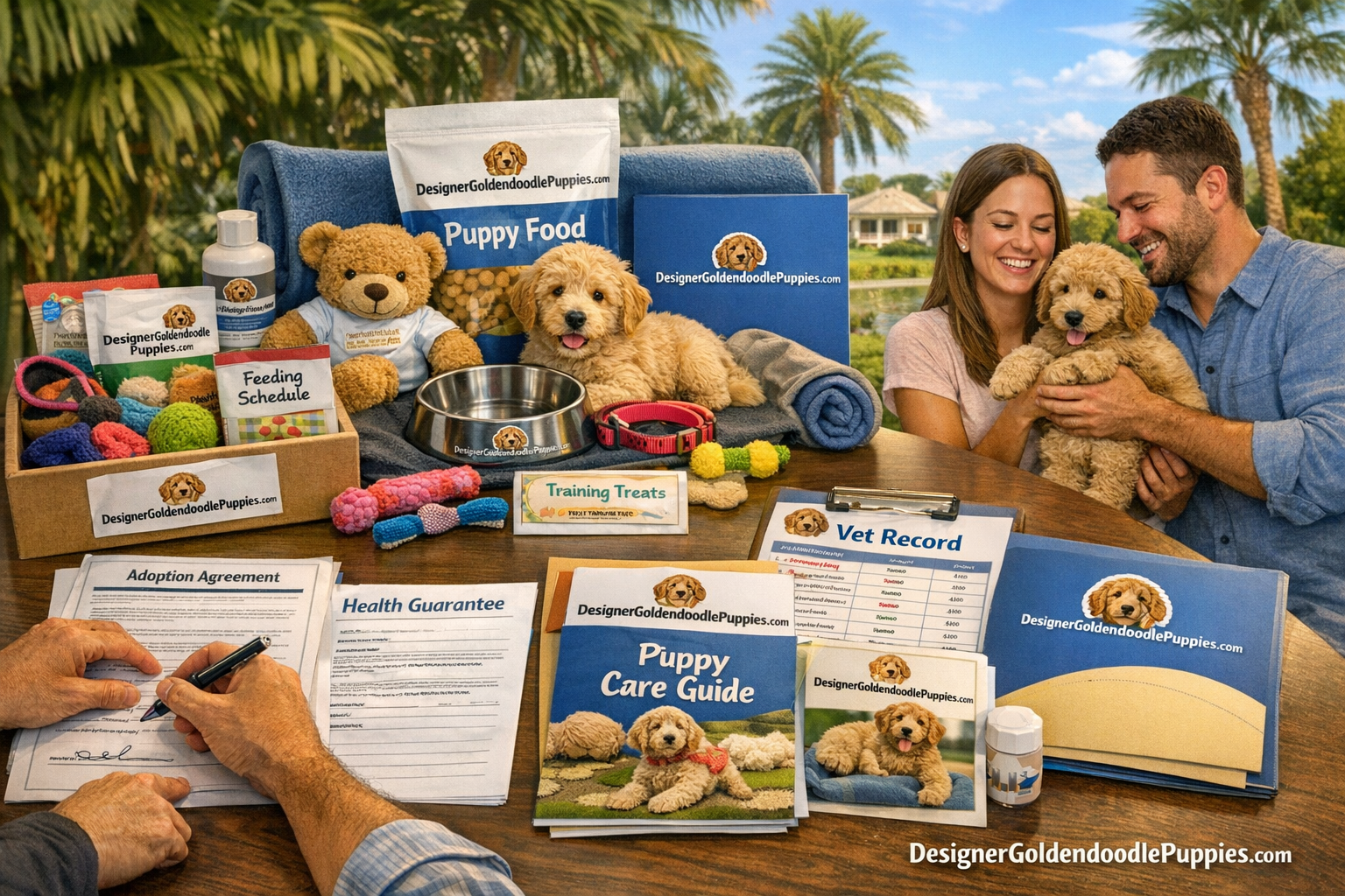 use keyphrases / topics as alt text do not use big paragraphs. Put logo of designergoldendoodlepuppies.com in images as possible where possi