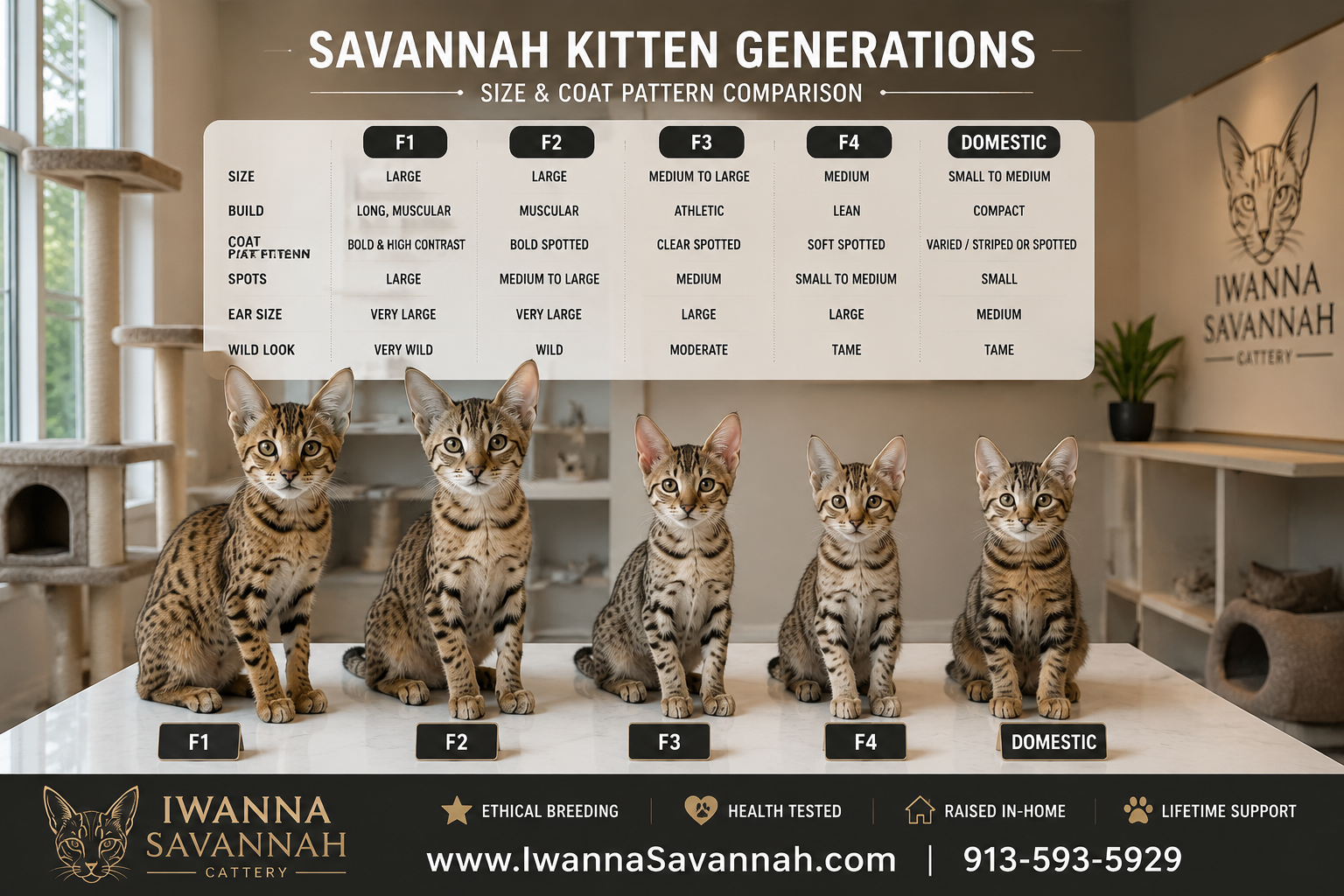 Savannah kittens nearby