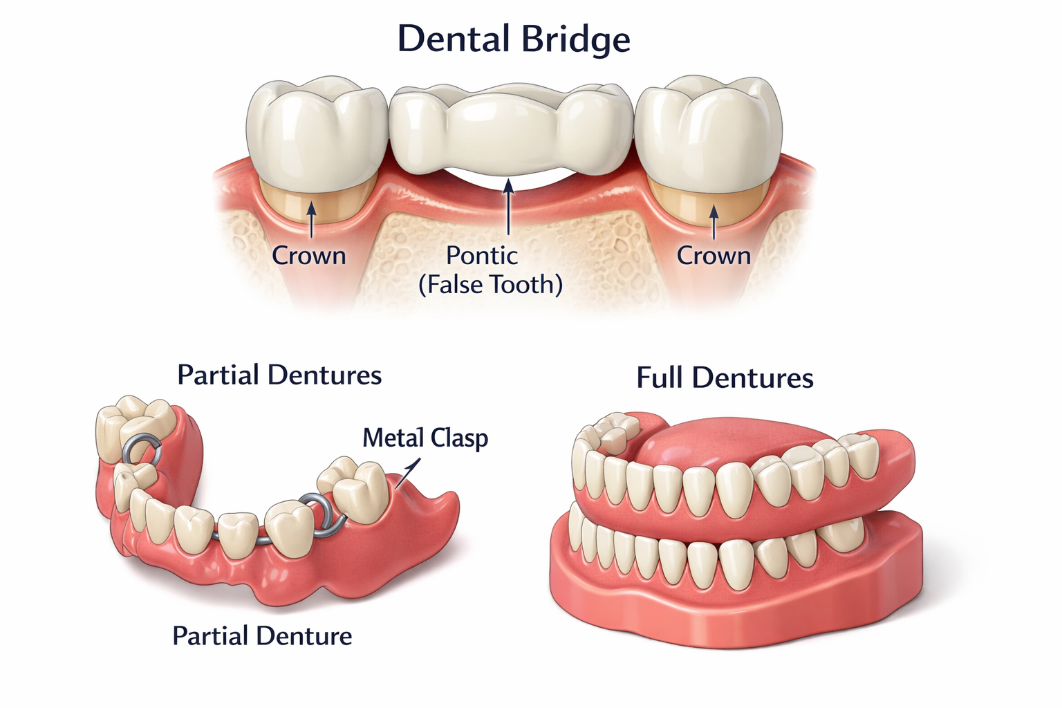 Dental Implant vs Bridge vs Denture: Which is Better for You in 2026?