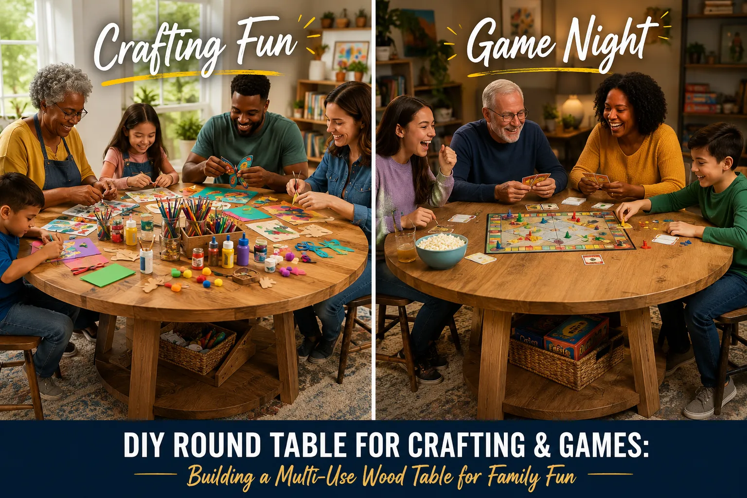 Why a DIY Round Table for Crafting and Games is Ideal for Family Fun