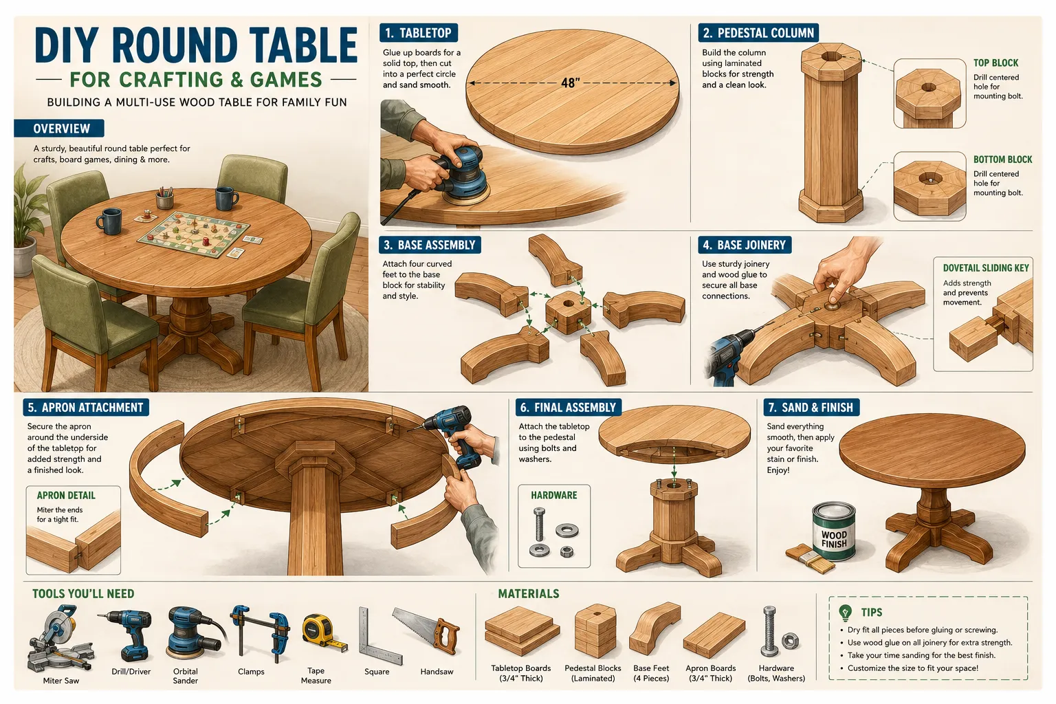 Essential Tools and Materials for Your DIY Round Table Project