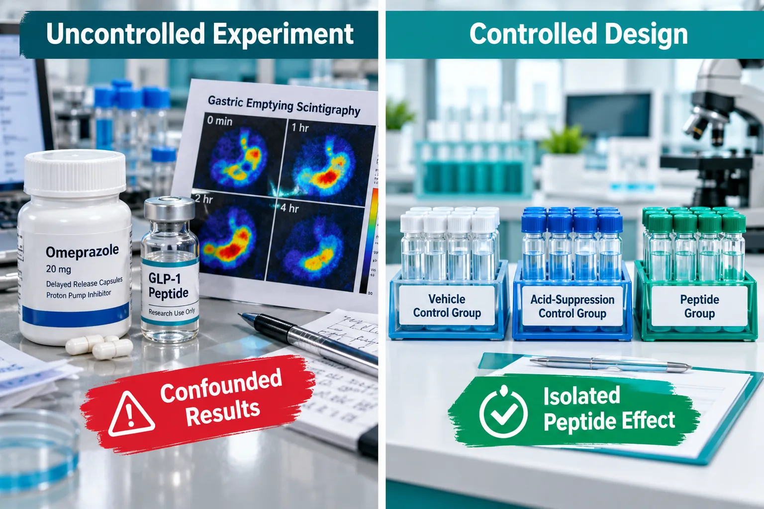 Designing Controls That Separate Acid Suppression From Peptide Activity
