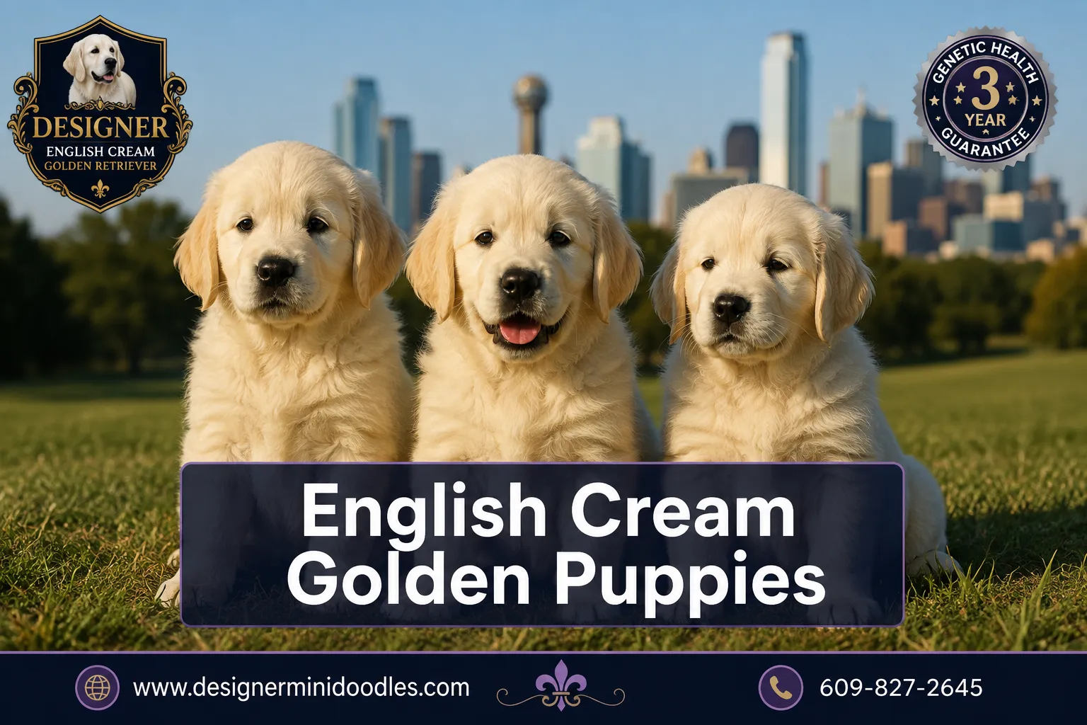 english cream golden retriever puppies Dallas