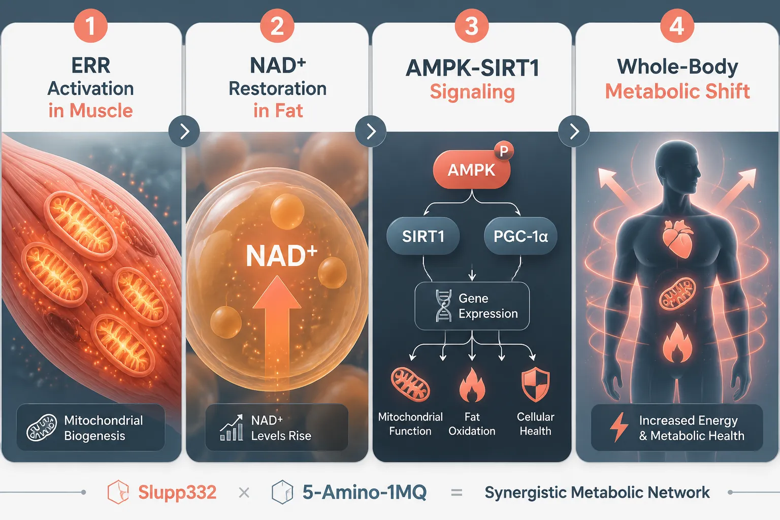 Synergistic Metabolic Pathways: The Theoretical Framework Behind Slupp332 with 5-Amino-1MQ Research