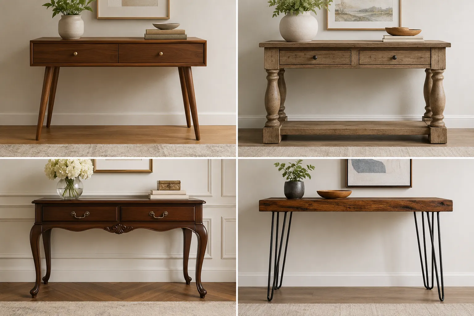 Exploring Diverse Console Table Leg Styles