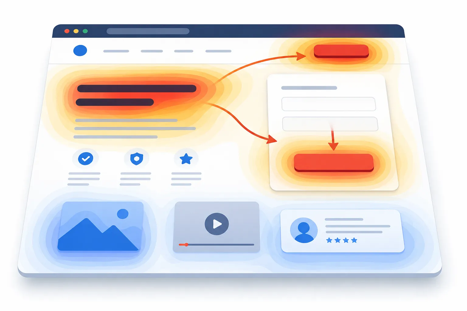 homepage call to action button placement example