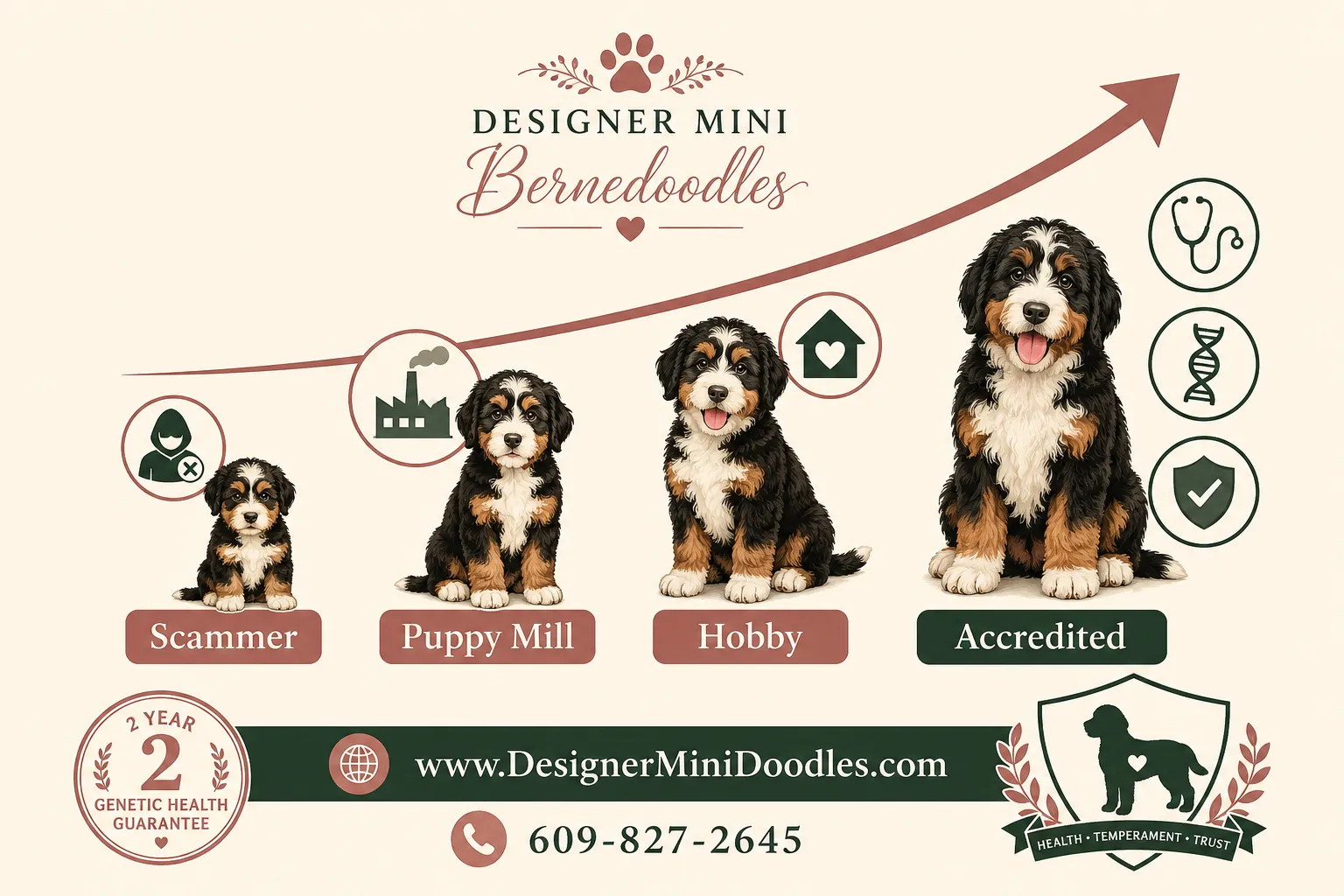 Mini Bernedoodle Puppies Chandler AZ: Pricing Guide and How to Avoid Scams