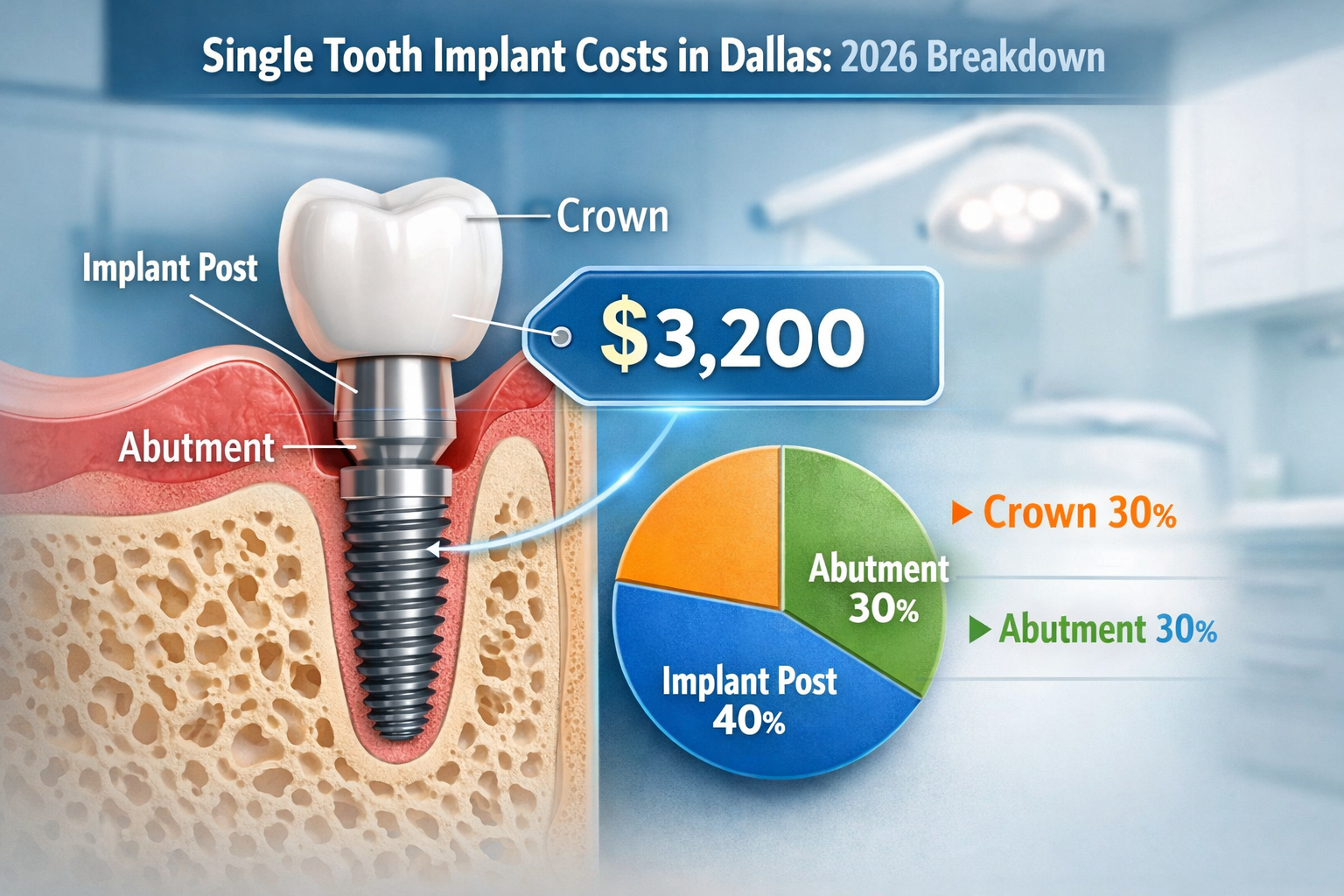 Detailed () image for the 'Single Tooth Implant Costs in Dallas: 2026 Breakdown' section, depicting a stylized anatomical