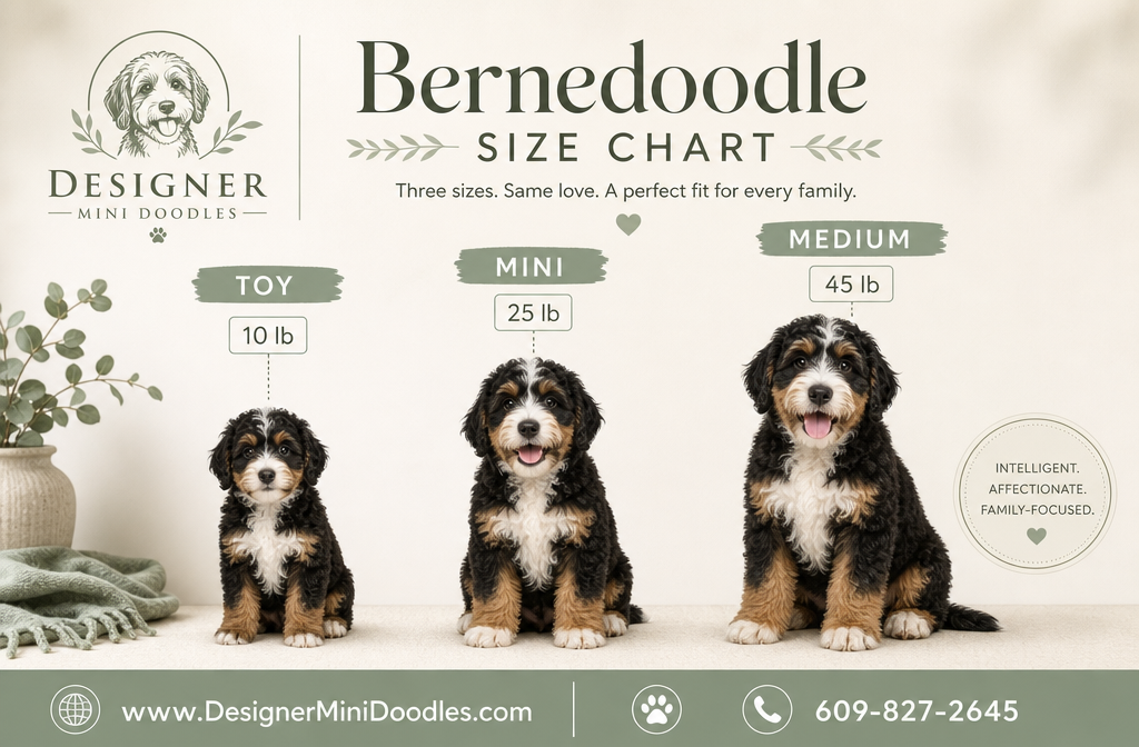How big do mini Bernedoodles get when fully grown?