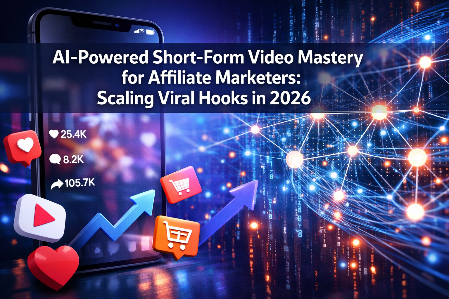 Professional () hero image with : 'AI-Powered Short-Form Video Mastery for Affiliate Marketers: Scaling Viral Hooks in 2026'