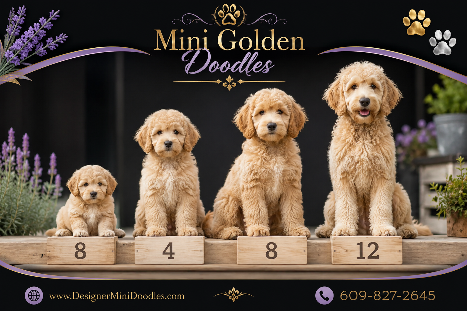 Mini golden doodle size