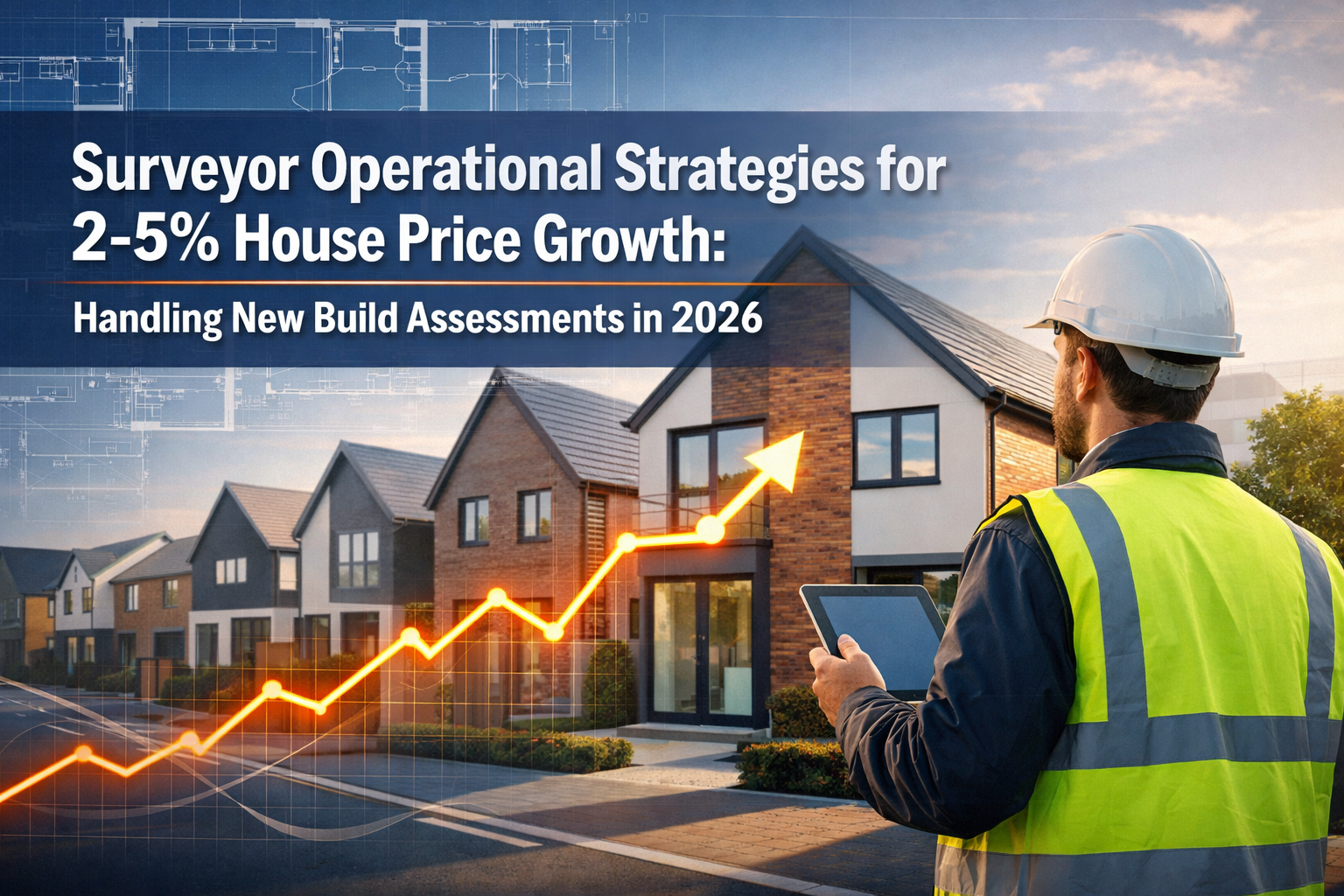 Professional () hero image featuring 'Surveyor Operational Strategies for 2-5% House Price Growth: Handling New Build