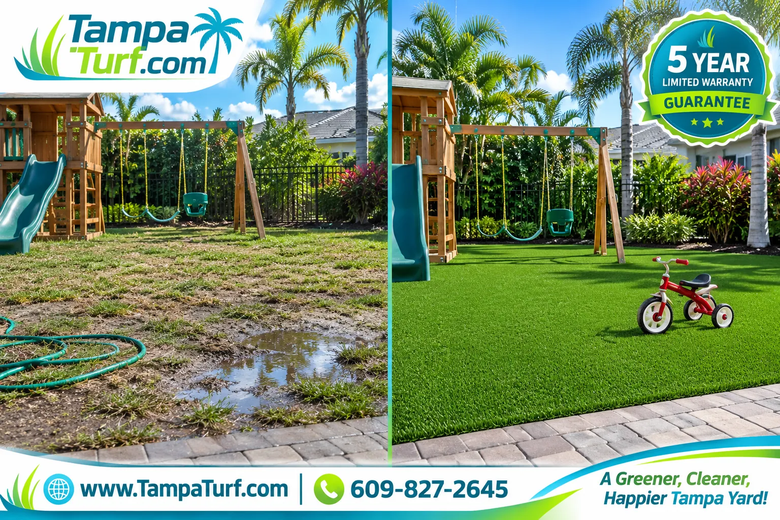 Artificial Turf vs Natural Grass for Playgrounds: Which Wins in Tampa?