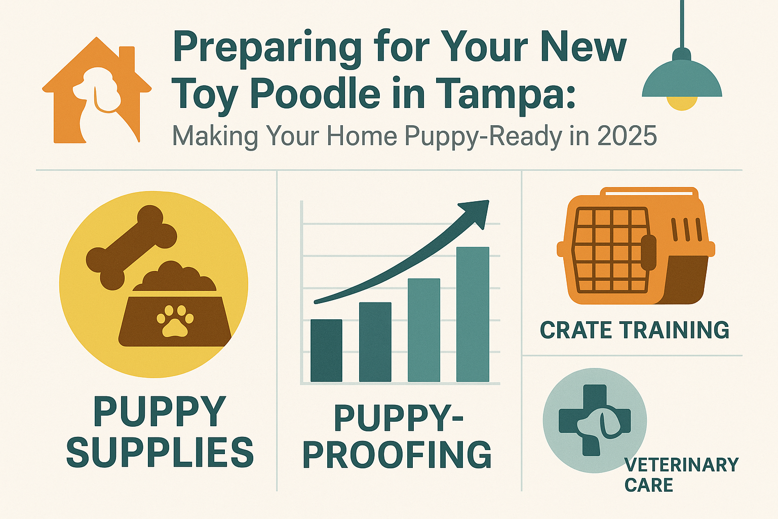 Professional landscape infographic (1536x1024) for article "Toy Poodles for Sale in Tampa: Your Ultimate Guide to Finding Your Perfect Compa