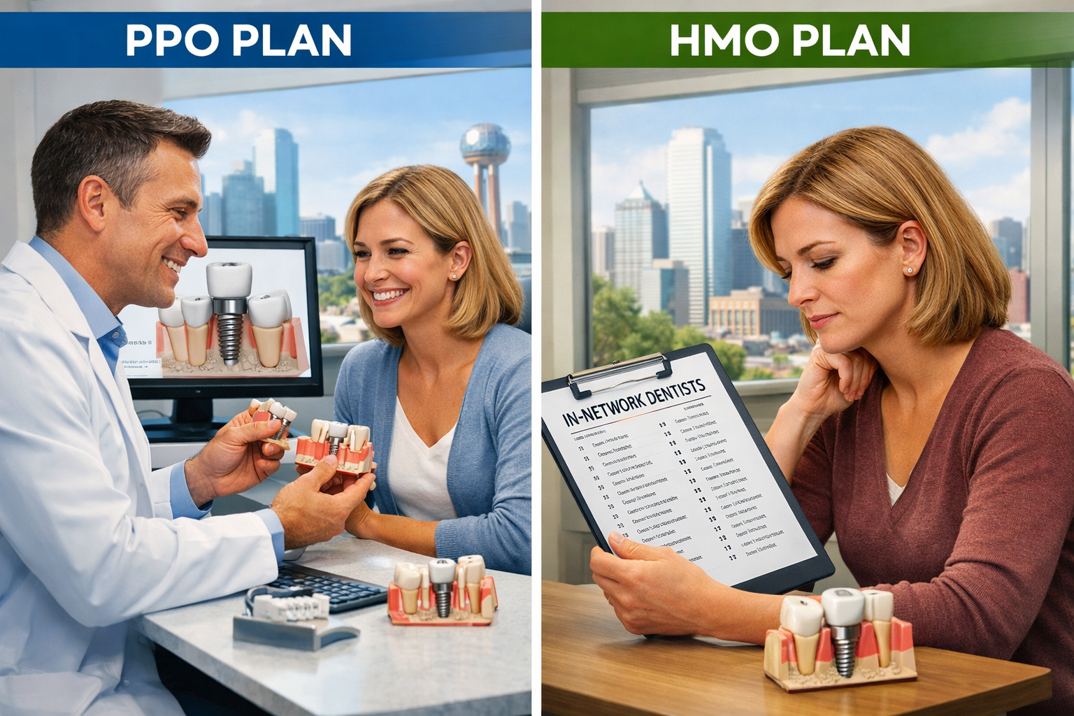 PPO vs HMO Implant Coverage Comparison: Maximizing Your Dental Benefits in Dallas, TX