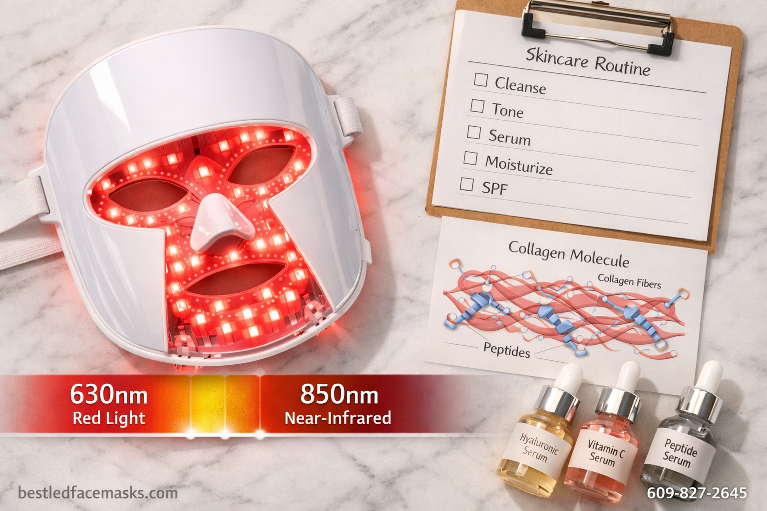 LED face mask for anti-aging at home