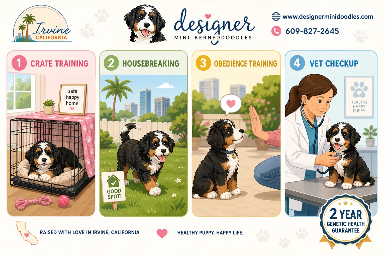 Mini Bernedoodle puppies Irvine California