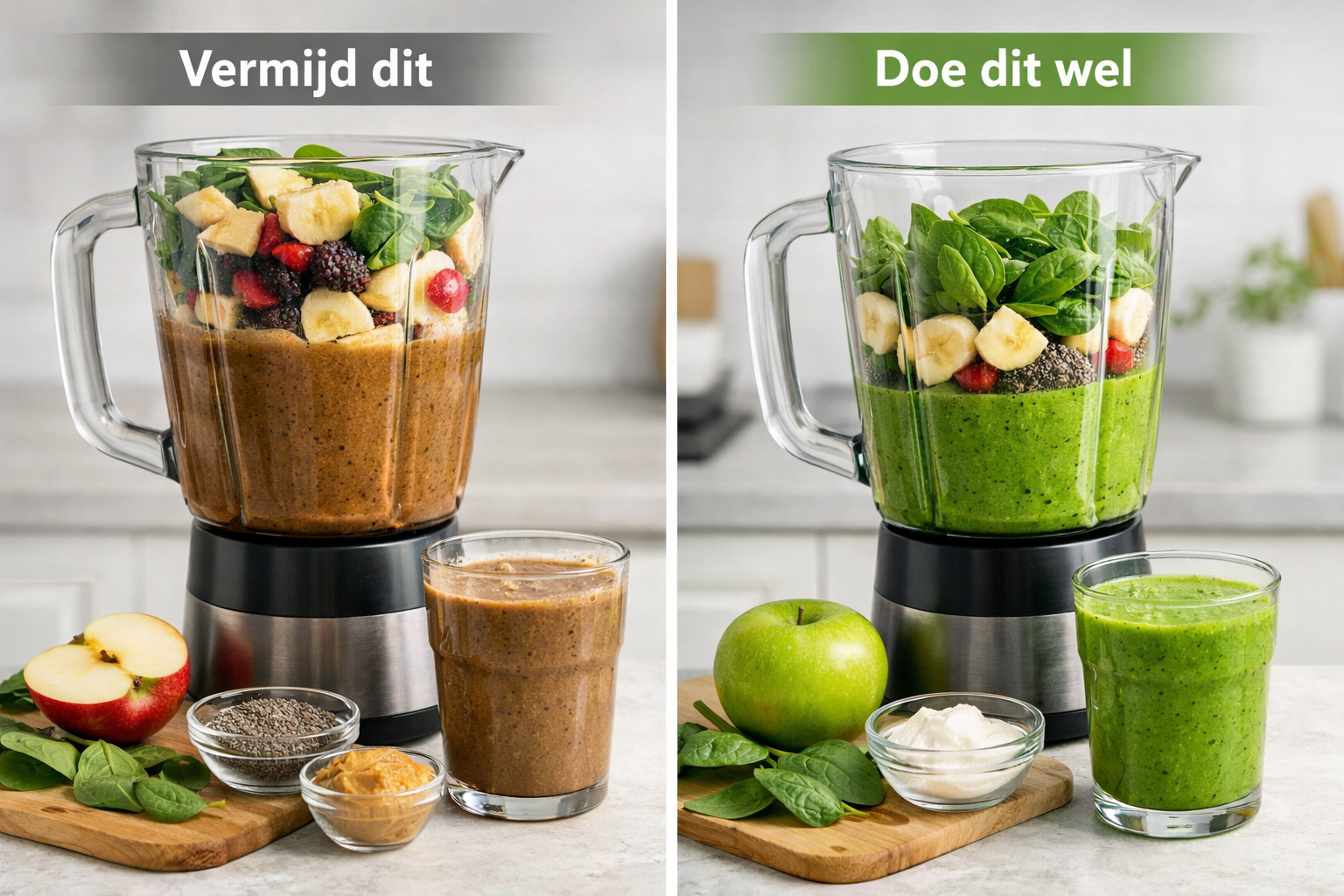Landscape image (1536x1024) featuring common beginner mistakes versus correct methods in split-screen comparison format. Left side shows ove