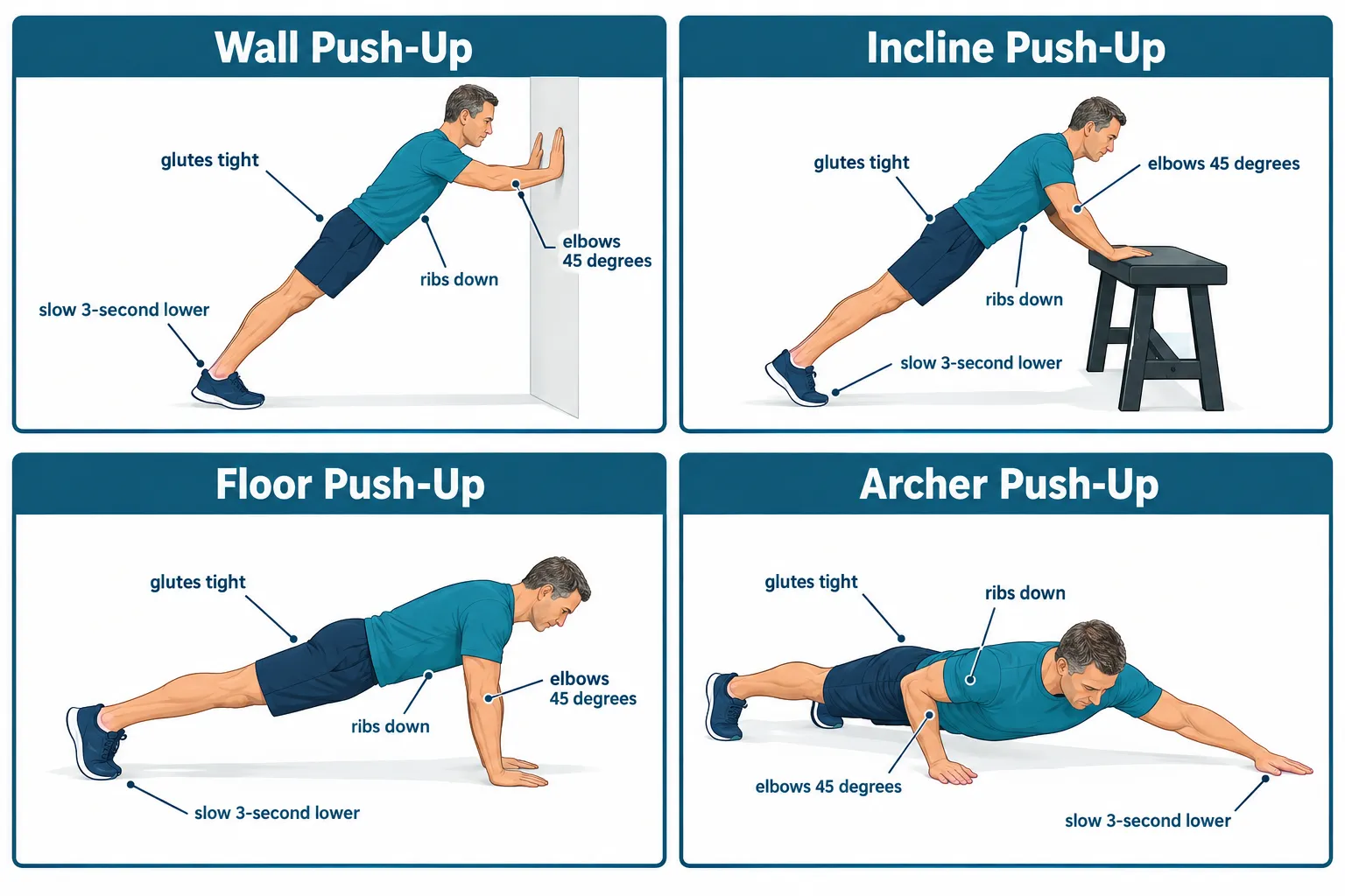 What bodyweight exercises are safest for men over 40 with joint pain?