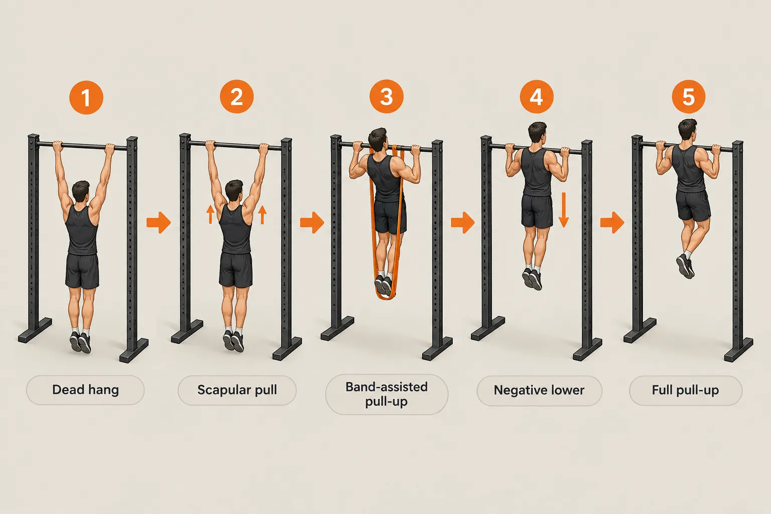 How do I modify push-ups and pull-ups if I'm not strong enough yet?