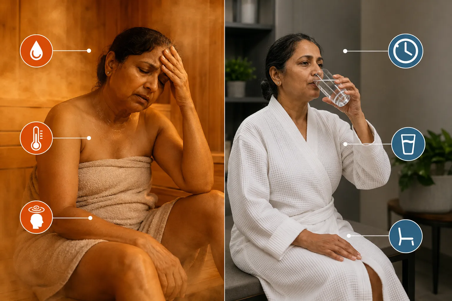 Sauna Risks: Dehydration, Overheating, Dizziness, Fainting and Burns