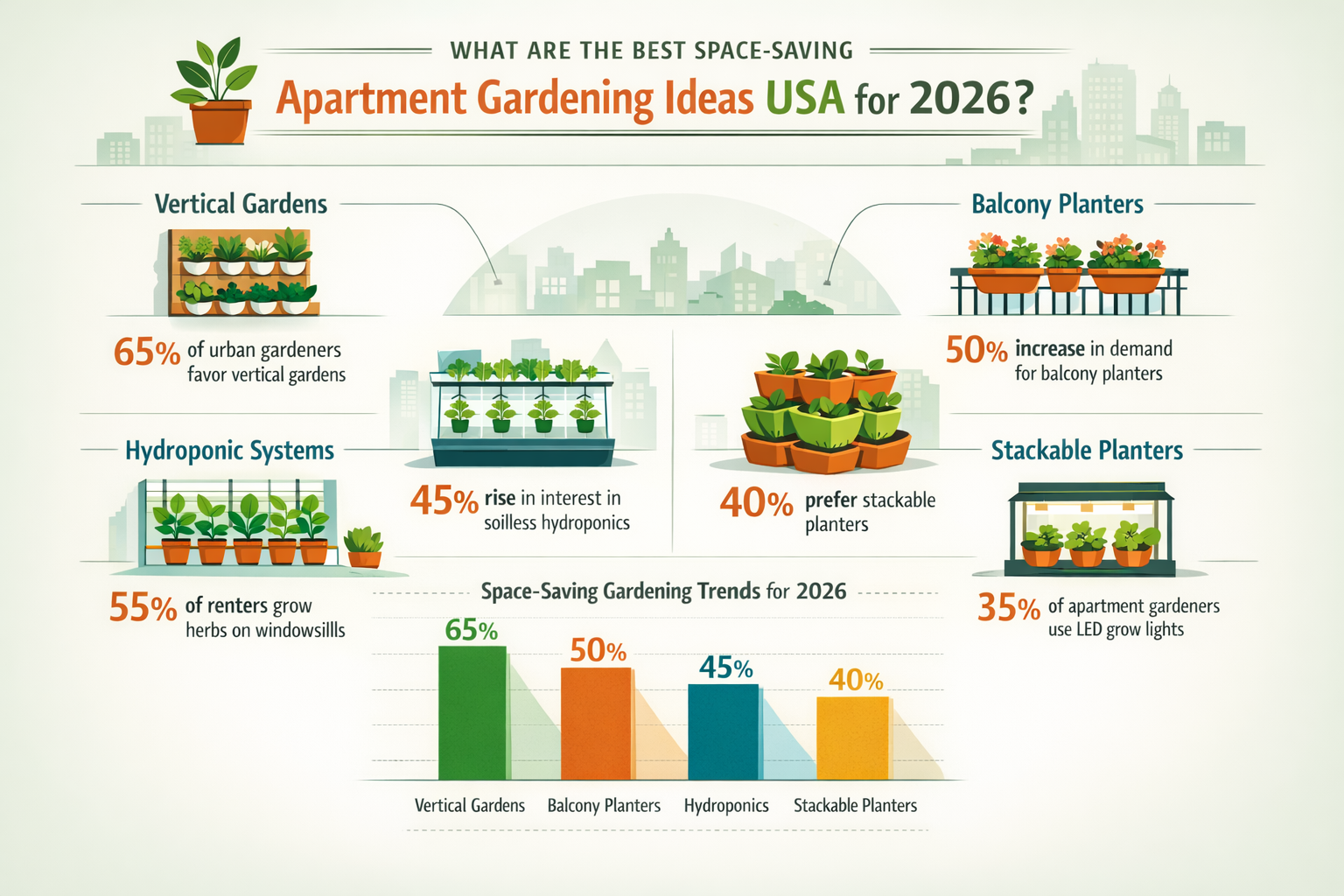 Professional infographic for article "Unlock Your Green Thumb: Apartment Gardening Ideas USA 2026", section: "What Are the