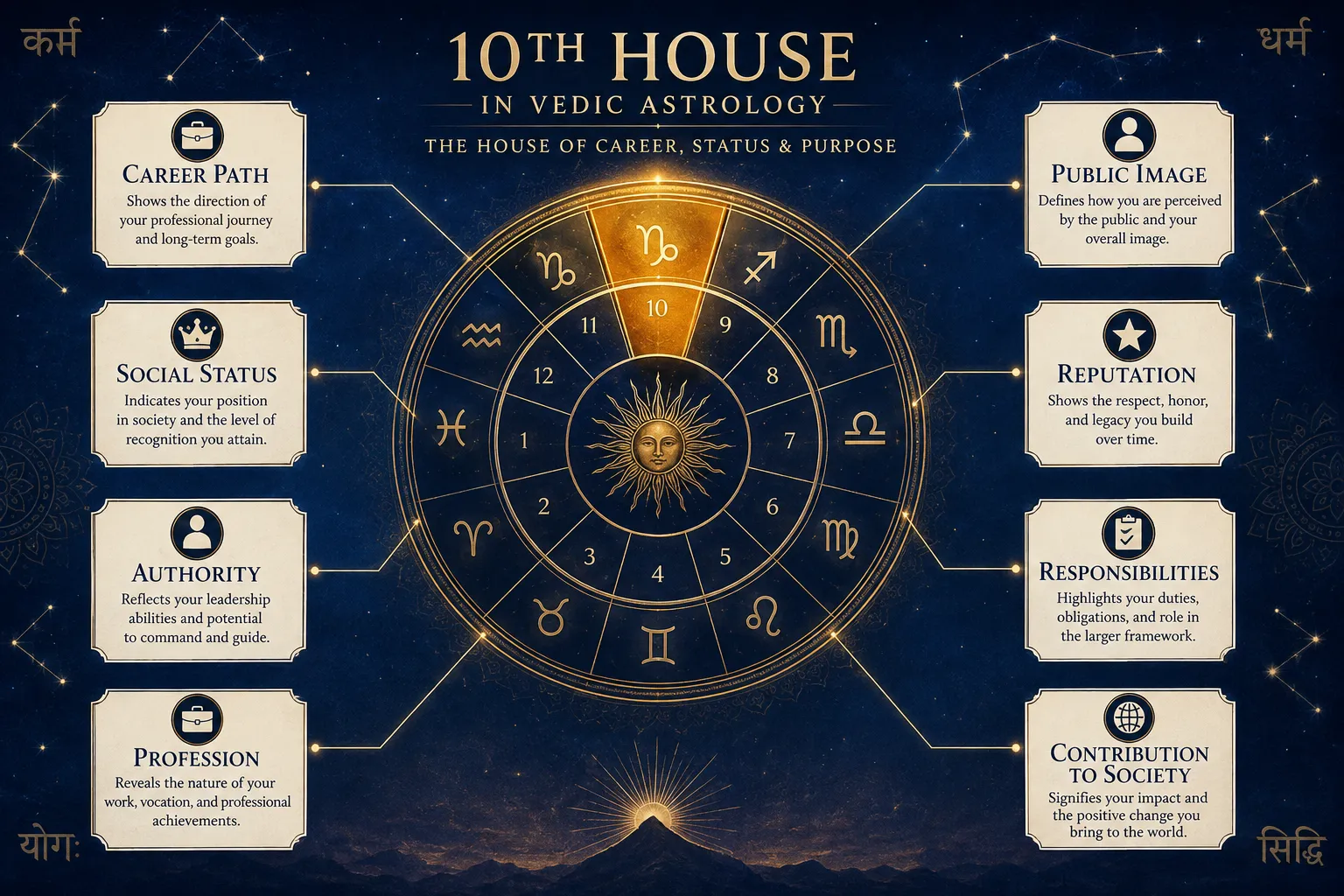 What Does the 10th House Mean in Vedic Astrology?