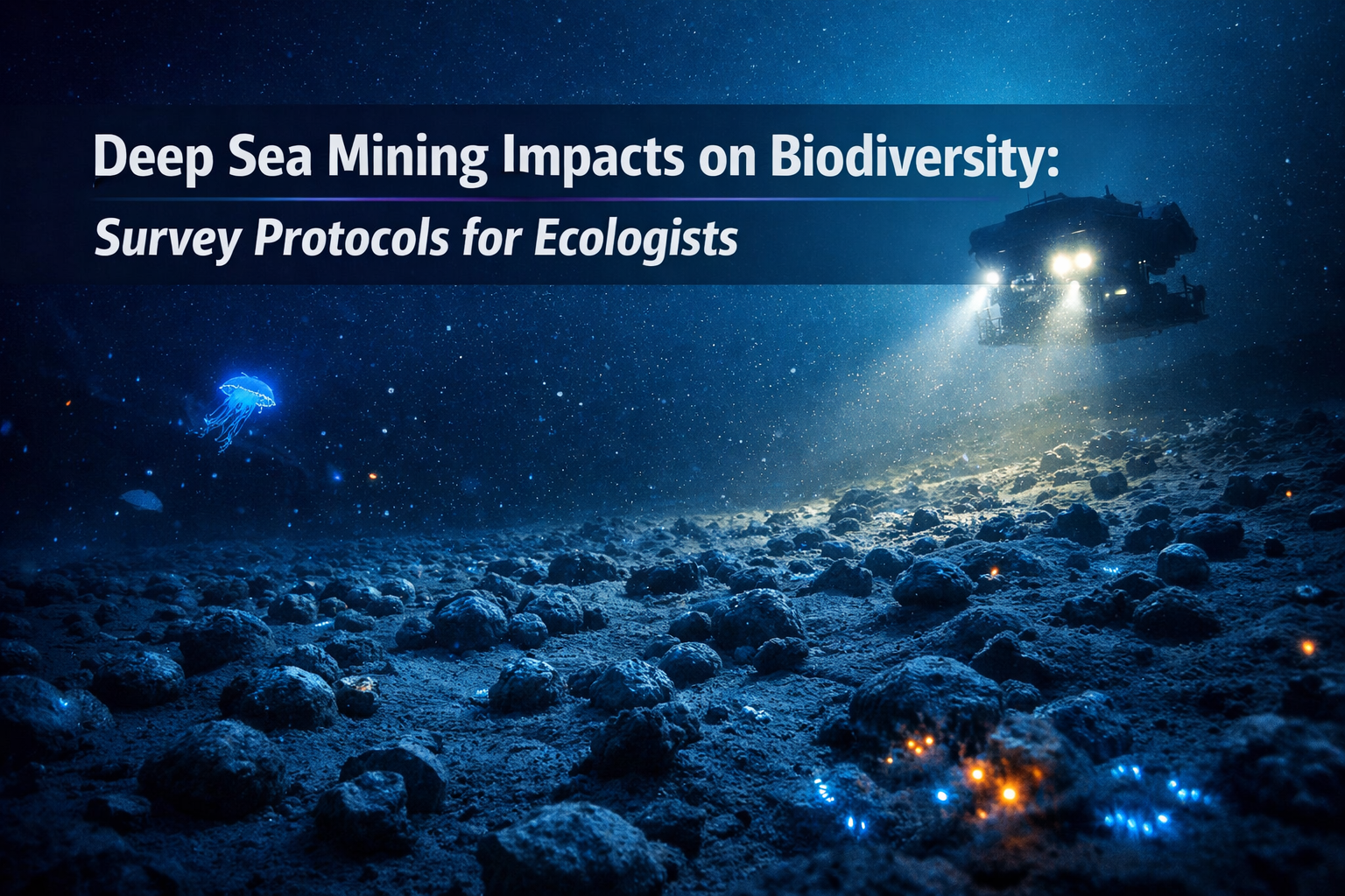 Professional () hero image featuring 'Deep Sea Mining Impacts on Biodiversity: Survey Protocols for Ecologists' in extra