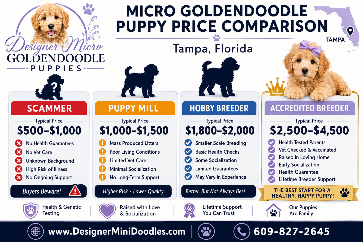 How Much Do Micro Goldendoodle Puppies Cost in Tampa?