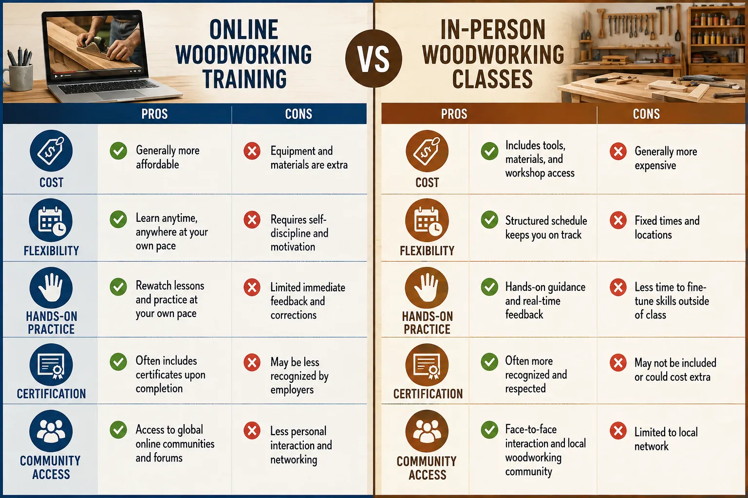 Woodworking Online Training Courses With Certifications