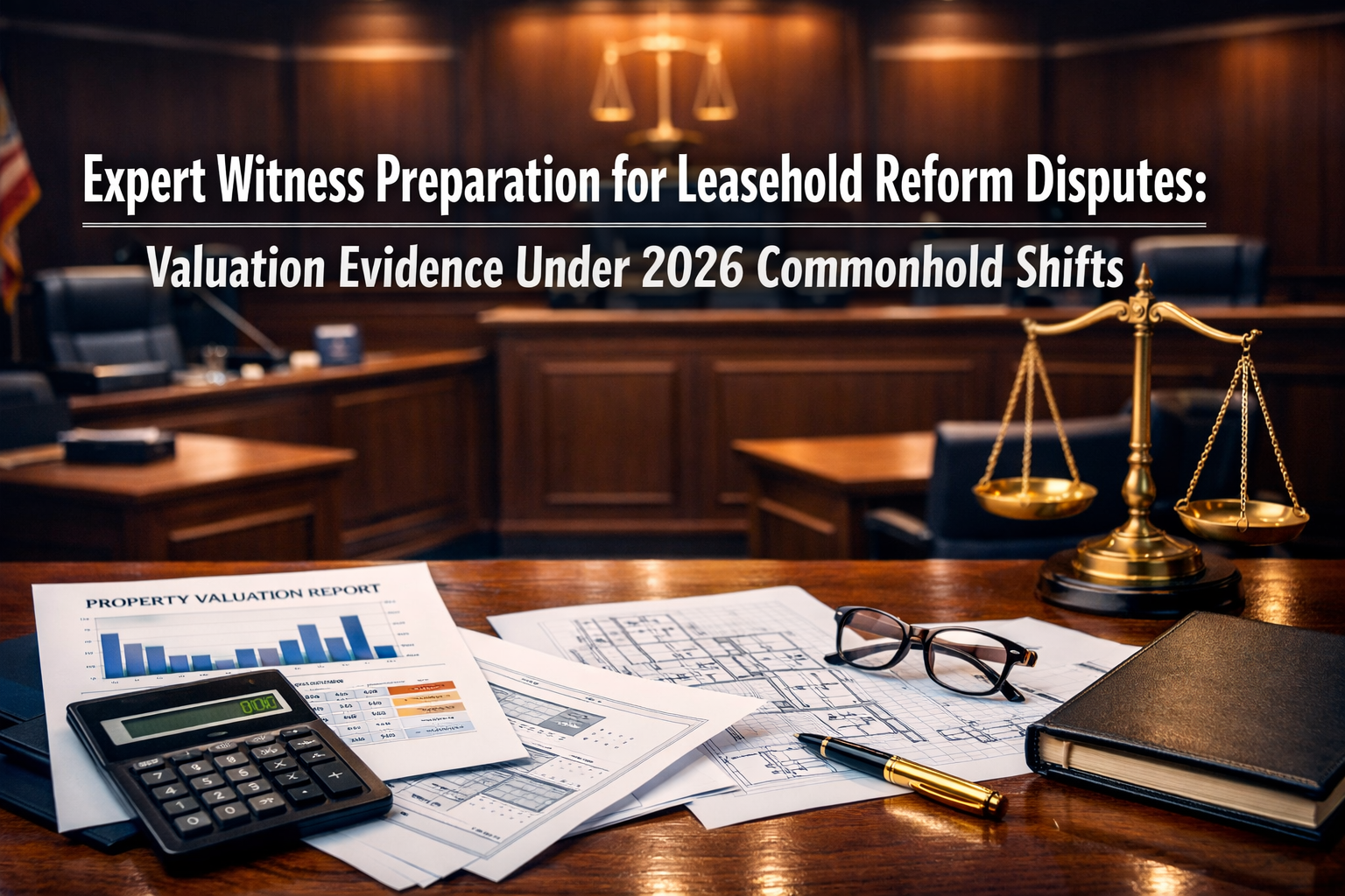 Professional () hero image with 'Expert Witness Preparation for Leasehold Reform Disputes: Valuation Evidence Under 2026