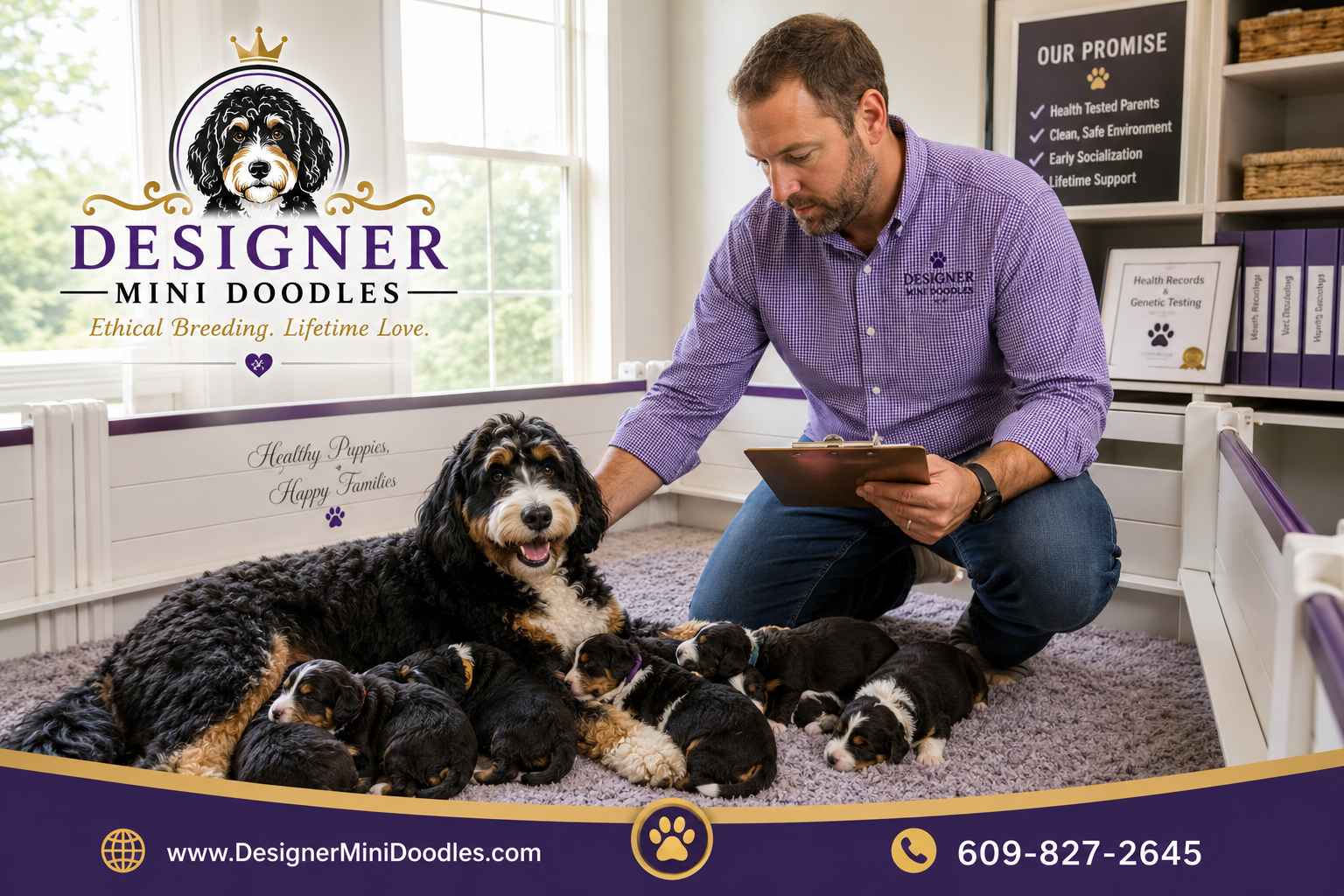 Why Designer Mini Doodles is the #1 mini Bernedoodle breeder in the USA