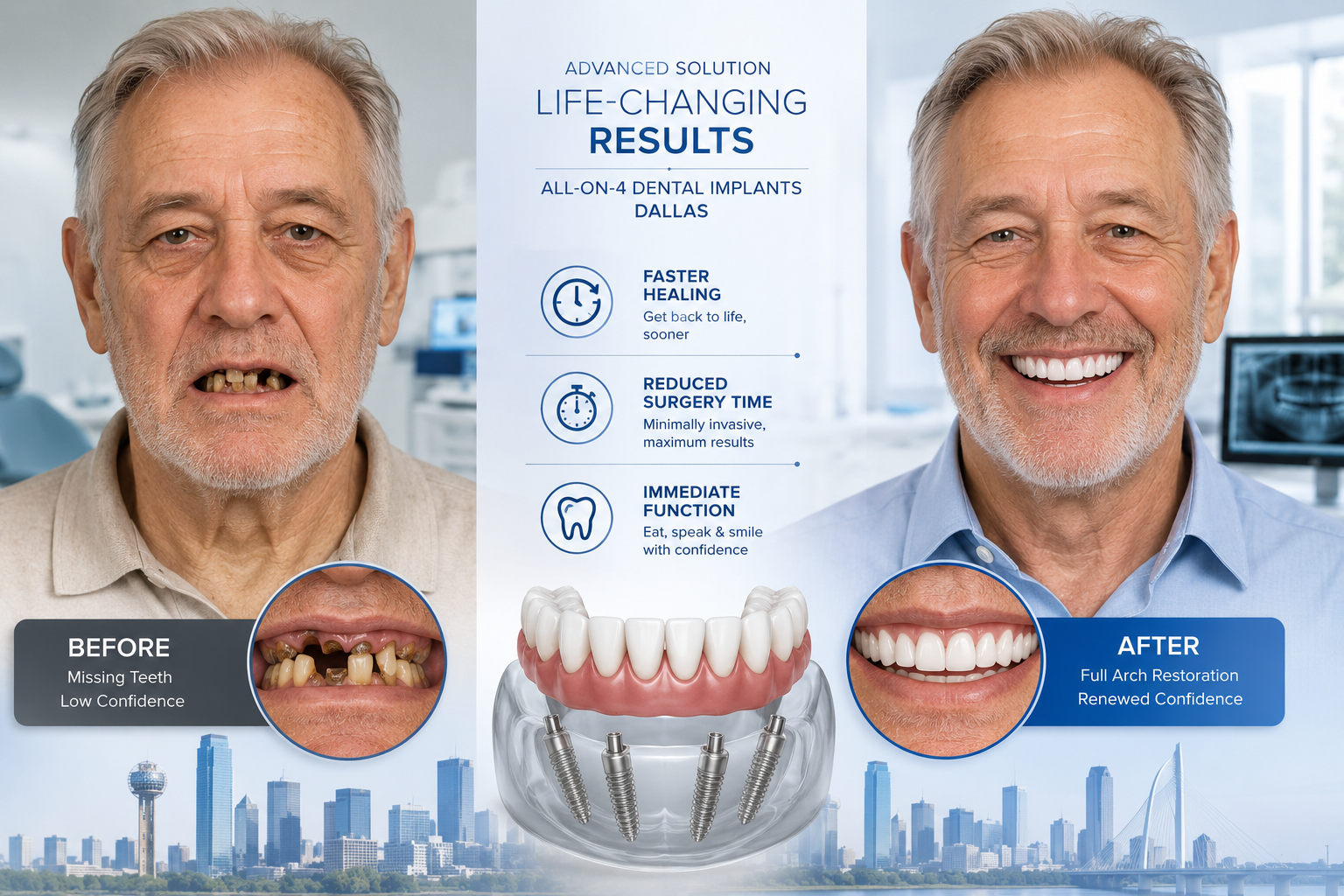 Benefits of All-on-4 Dental Implants in Dallas