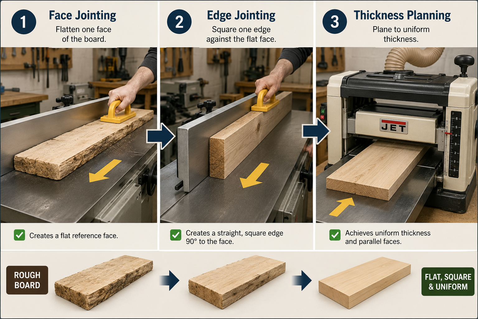Planer Operation: Step-by-Step