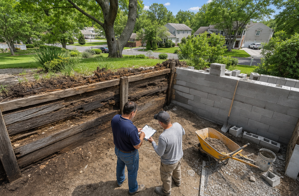 Concrete Block Retaining Walls