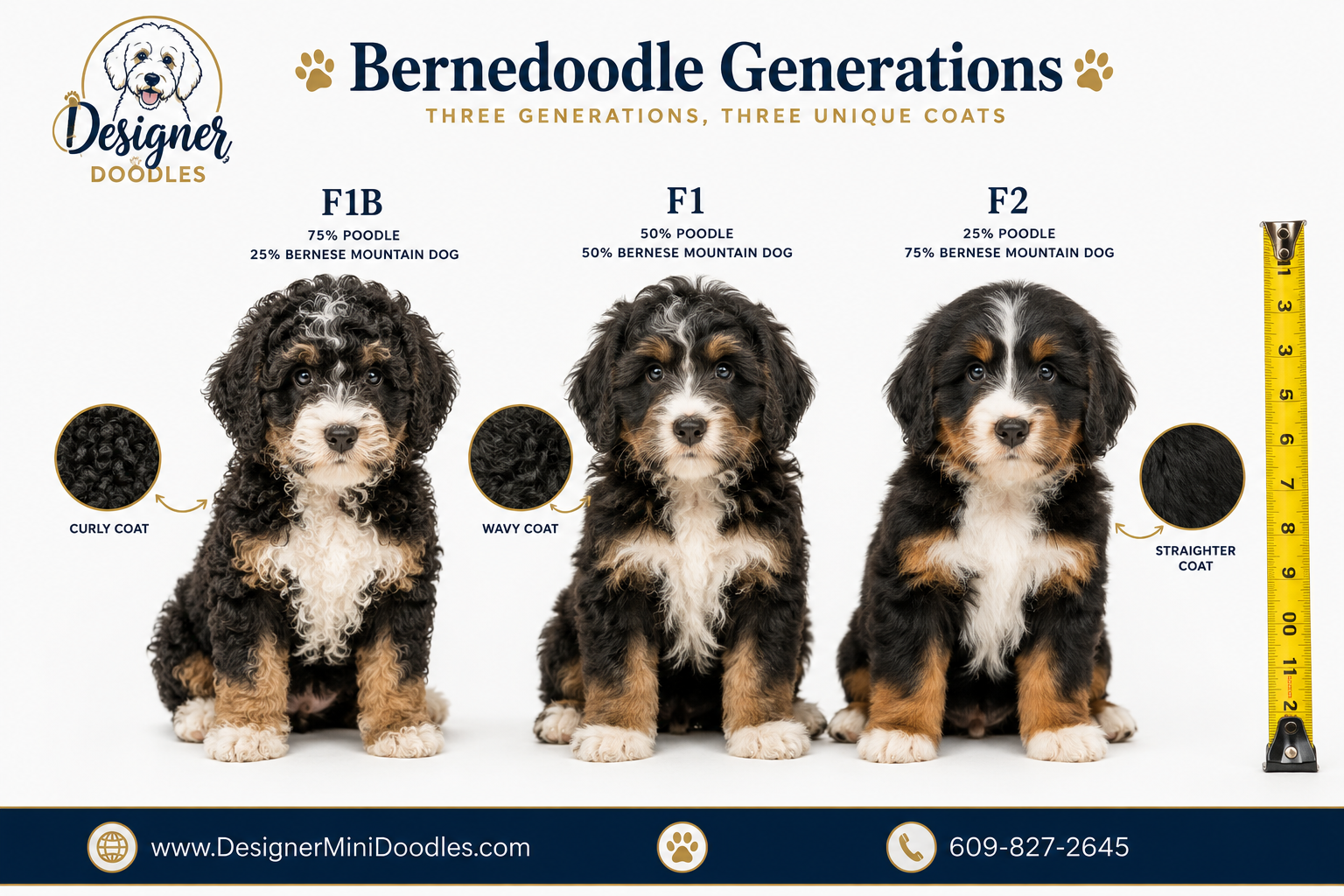What's the Difference Between F1 and F1B Mini Bernedoodles?