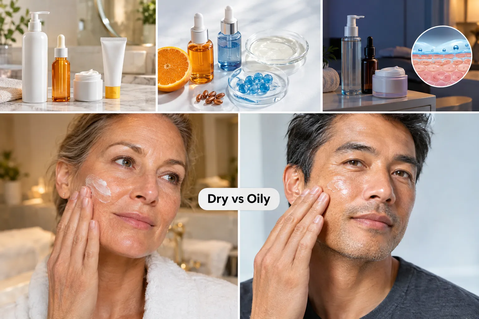 Adapting a Routine for Dry, Oily, Combination and Sensitive Skin