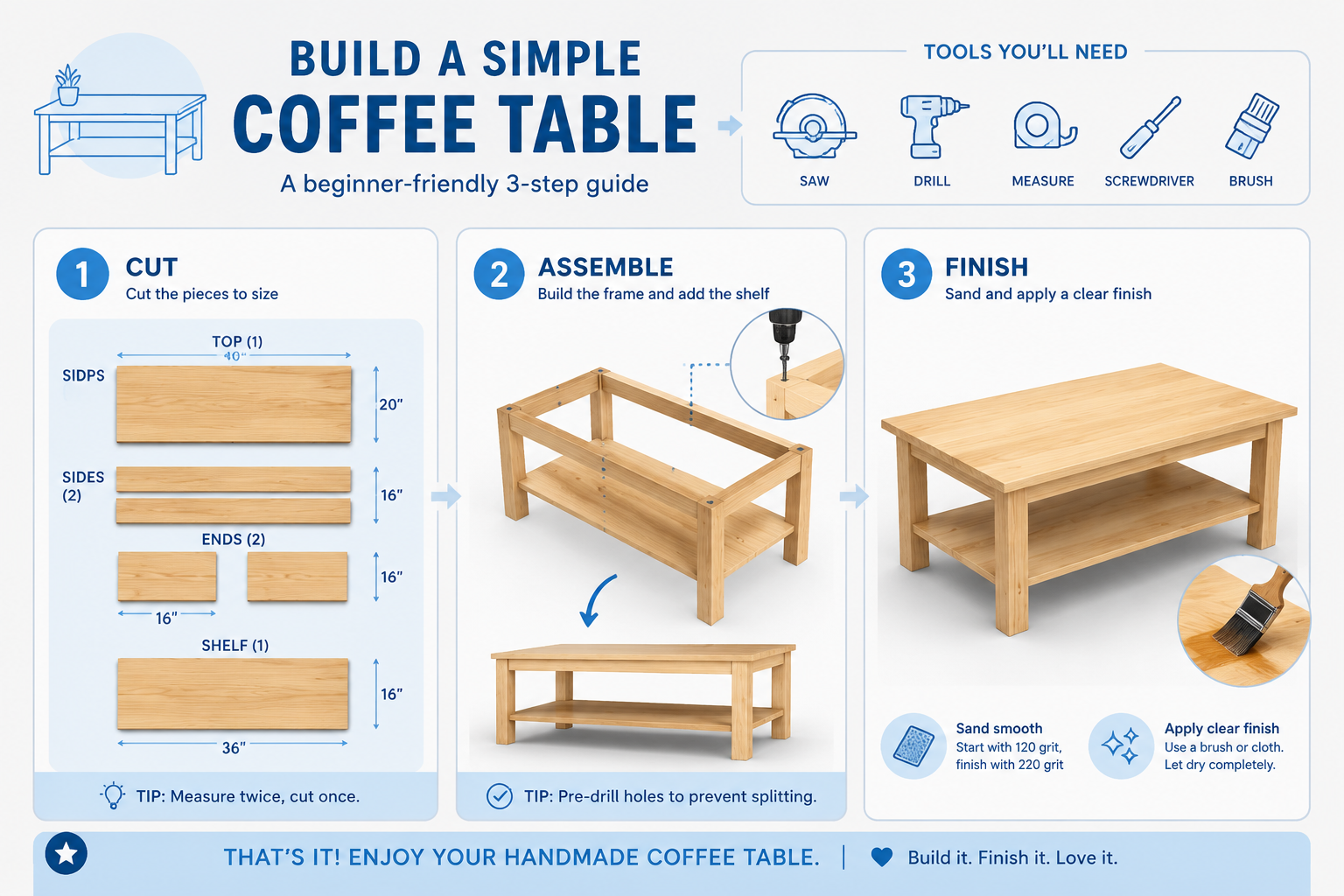 Simple Design Idea 2: Hairpin Leg Coffee Table