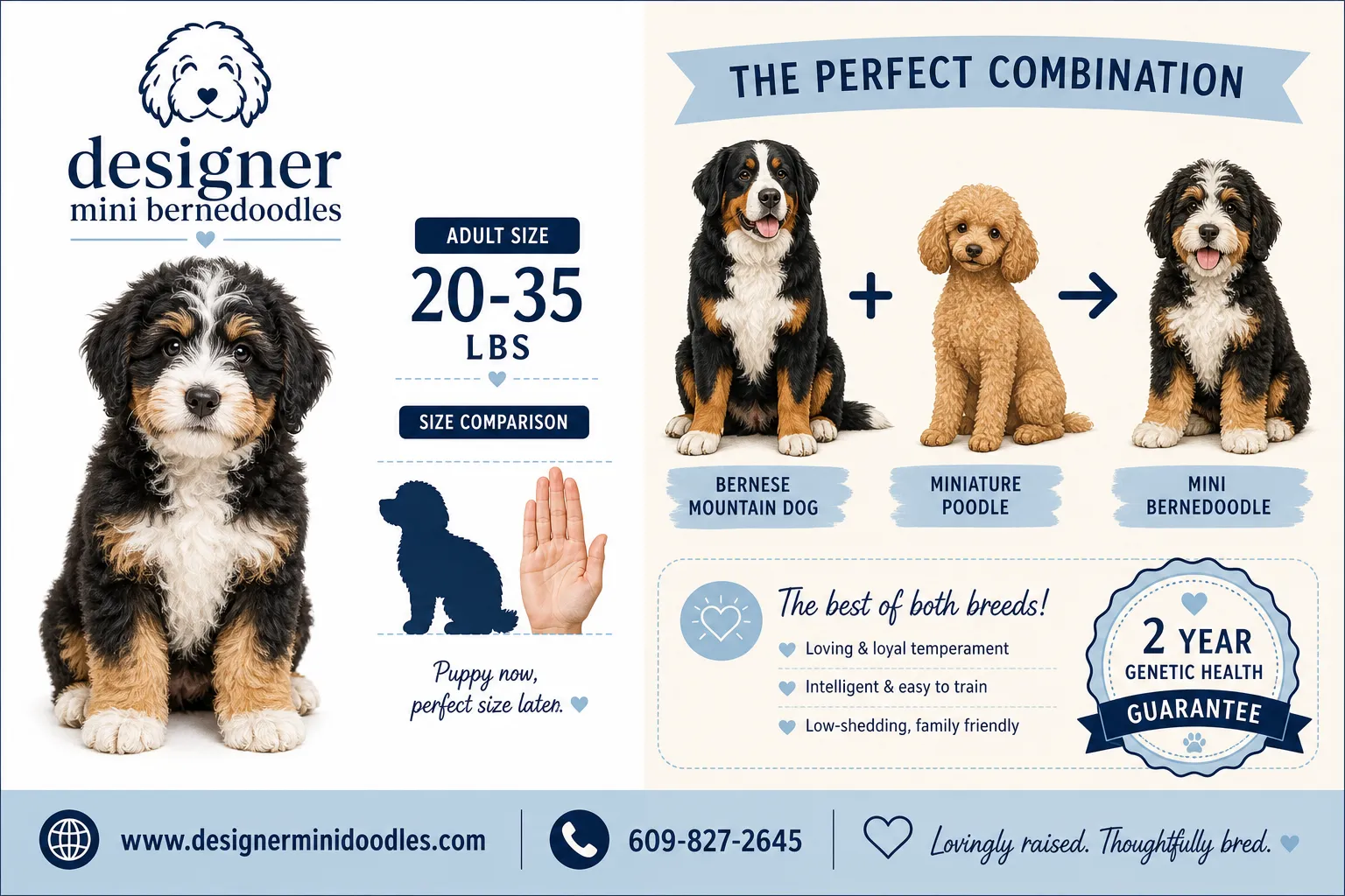Mini Bernedoodle Puppies for Sale Near Overland Park Kansas