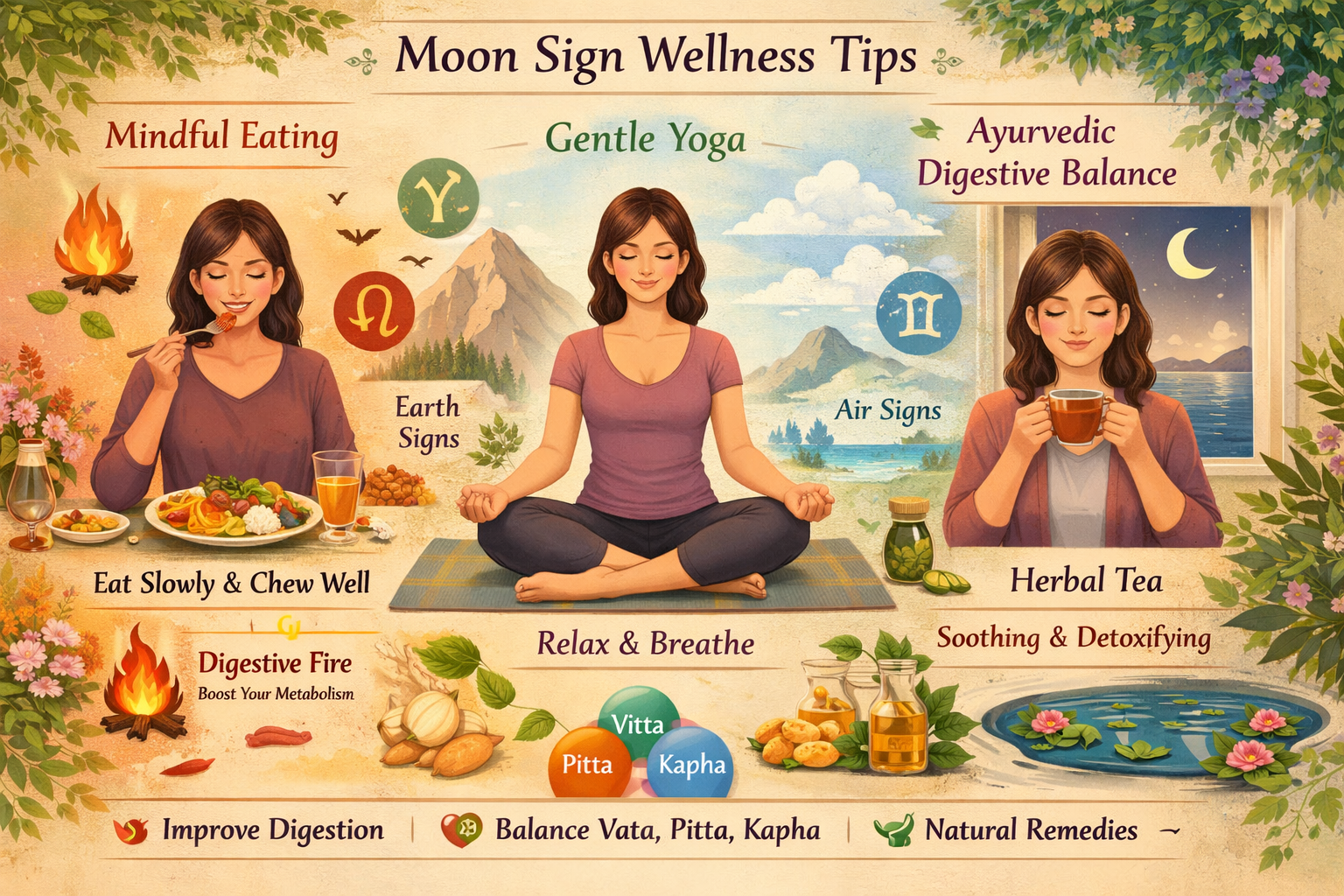 Do not write in Hindi on the images. Must write in English only. Detailed landscape format (1536x1024) infographic or illustrative scene dep