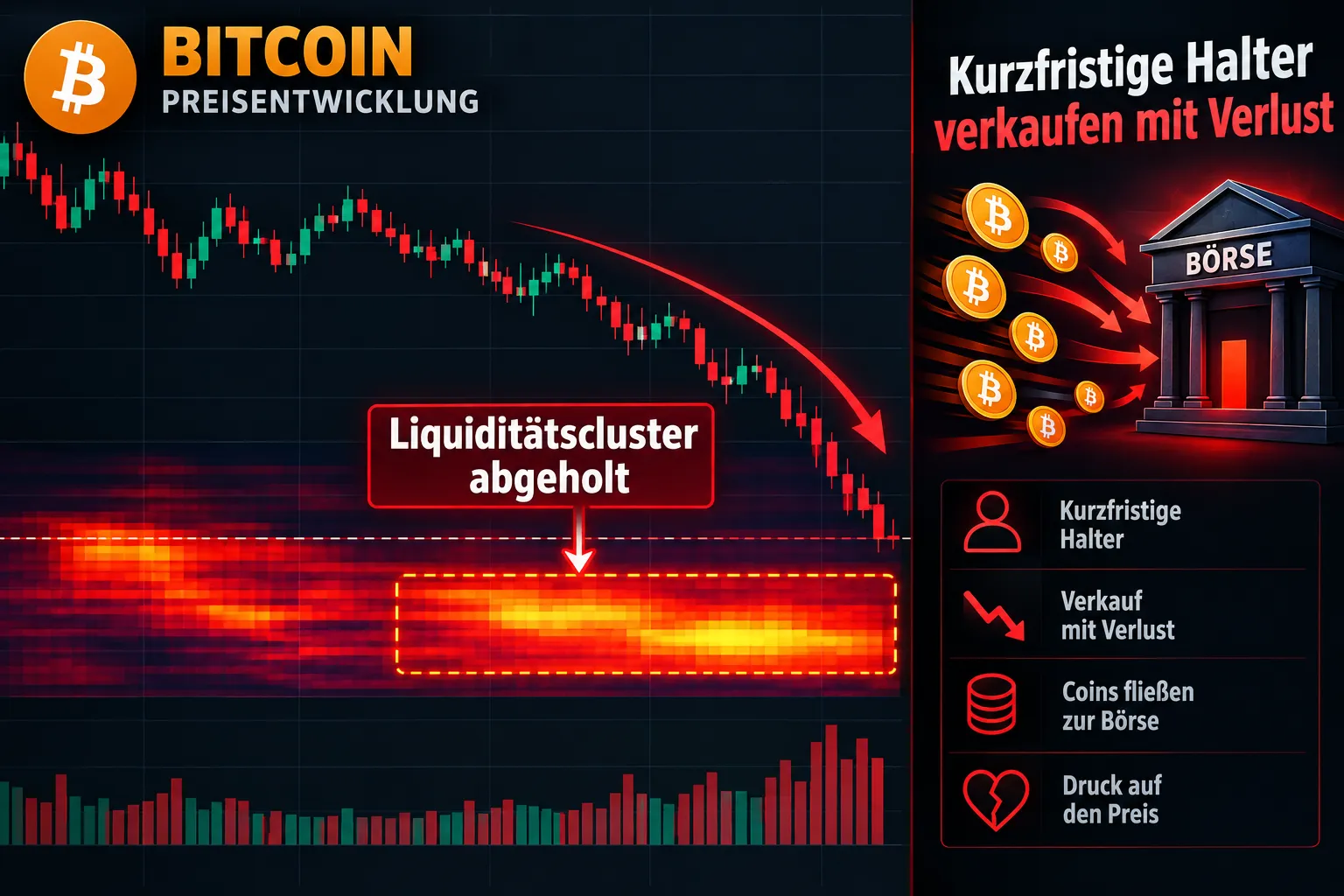 Kapitulationssignale bei Bitcoin: 30.000 BTC in 24 Stunden mit Verlust verkauft