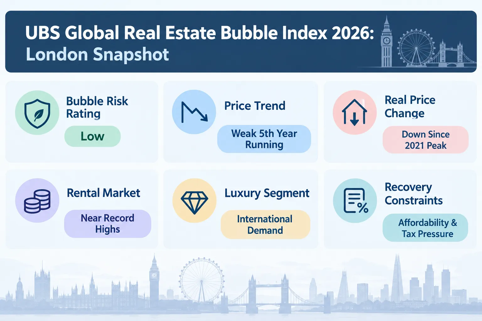 What the UBS Global Real Estate Bubble Index 2026 Actually Says About London