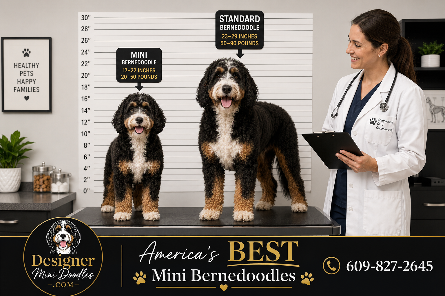 Mini Bernedoodle vs. Standard Bernedoodle
