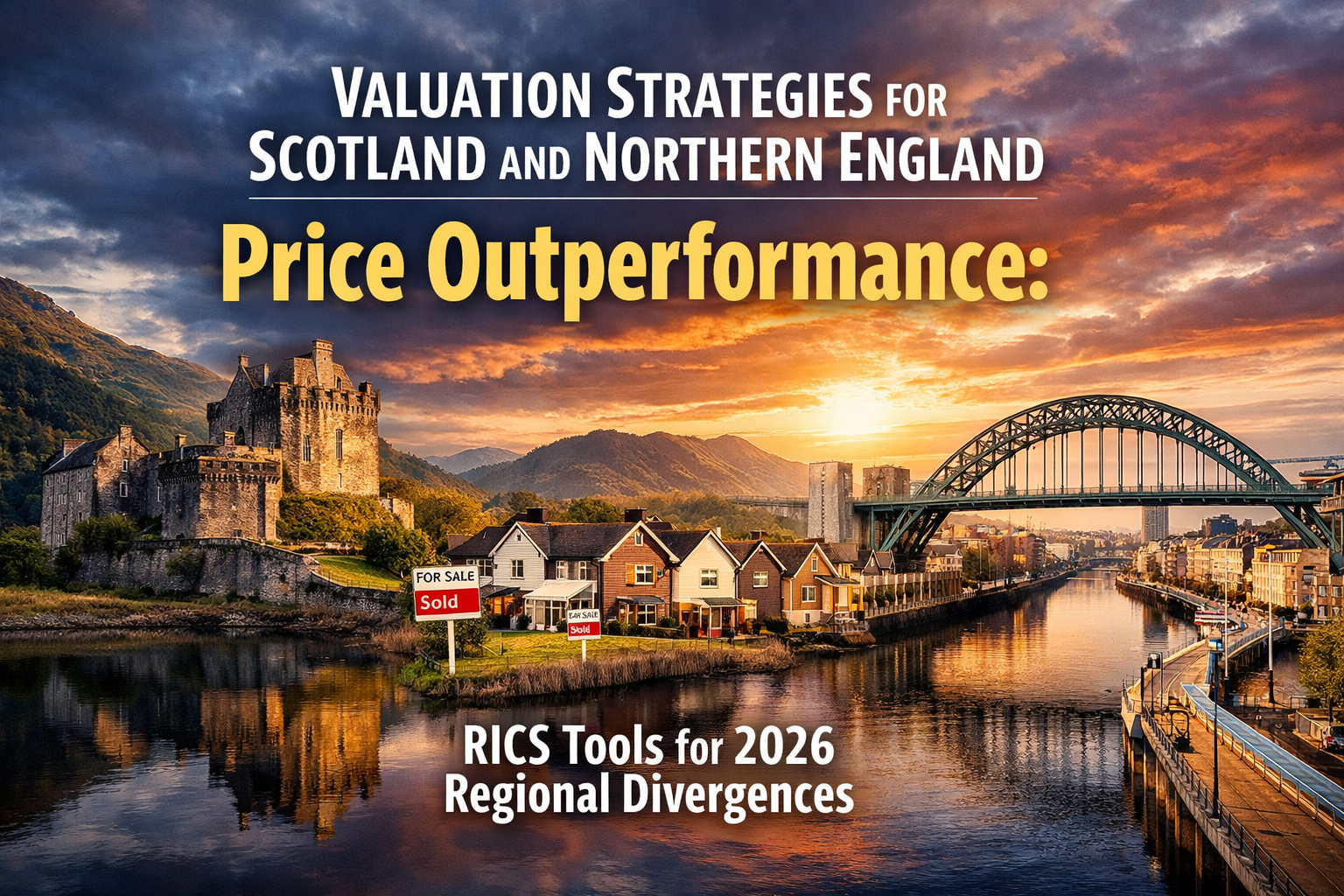 Professional landscape hero image () with : "Valuation Strategies for Scotland and Northern England Price Outperformance: