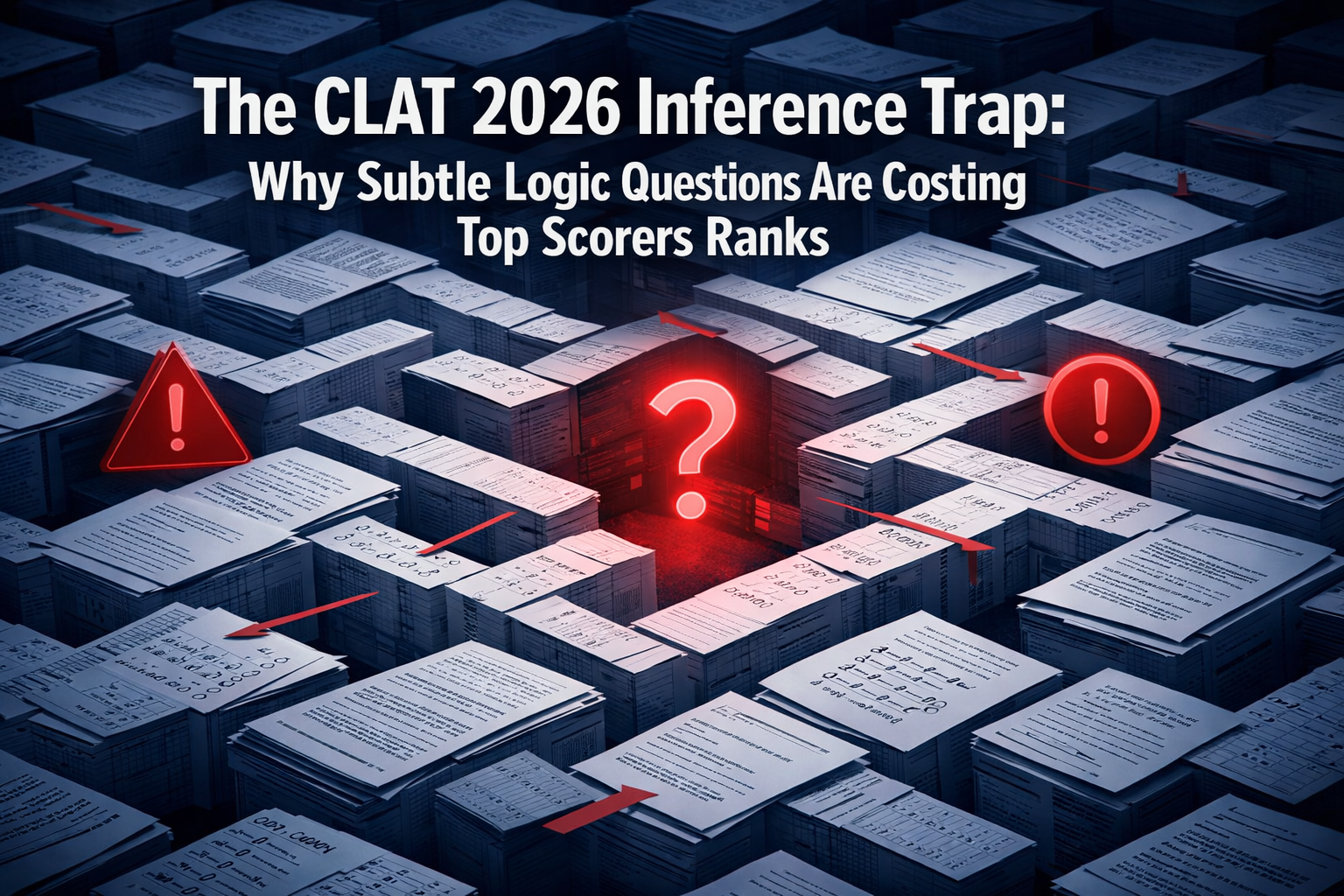 Professional () hero image with 'The CLAT 2026 Inference Trap: Why Subtle Logic Questions Are Costing Top Scorers Ranks' in