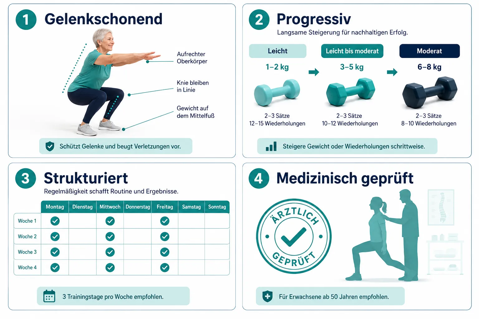 Was macht ein Fitnessprogramm für Menschen über 50 wirklich gut?