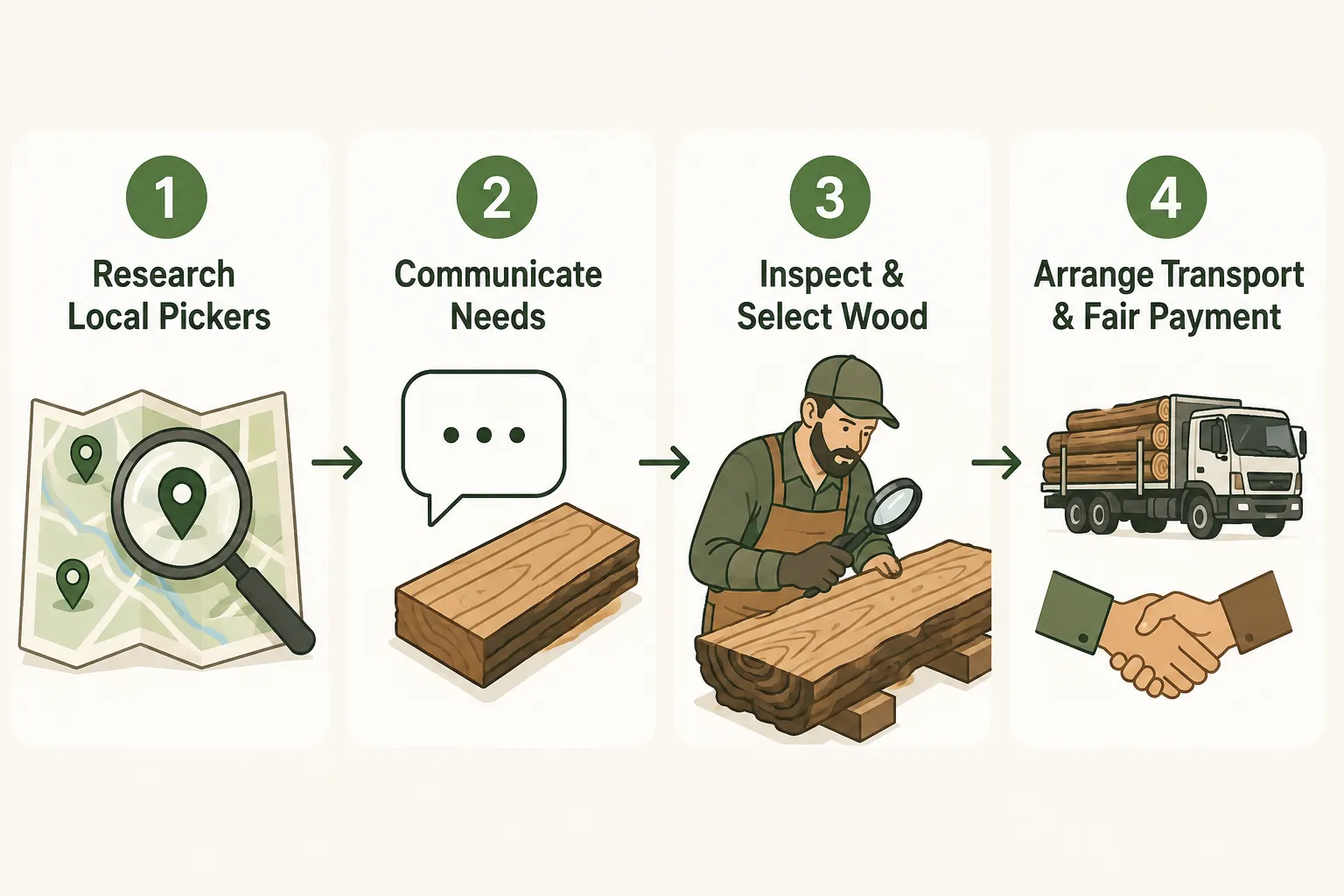 How Woodworkers Can Connect with and Source from Wood Pickers