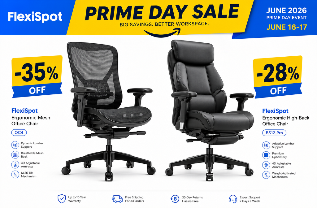 Deals on Office Chairs FlexiSpot's Early Prime Day Deals on Office Chairs: June 2026 — Top Models to Consider
