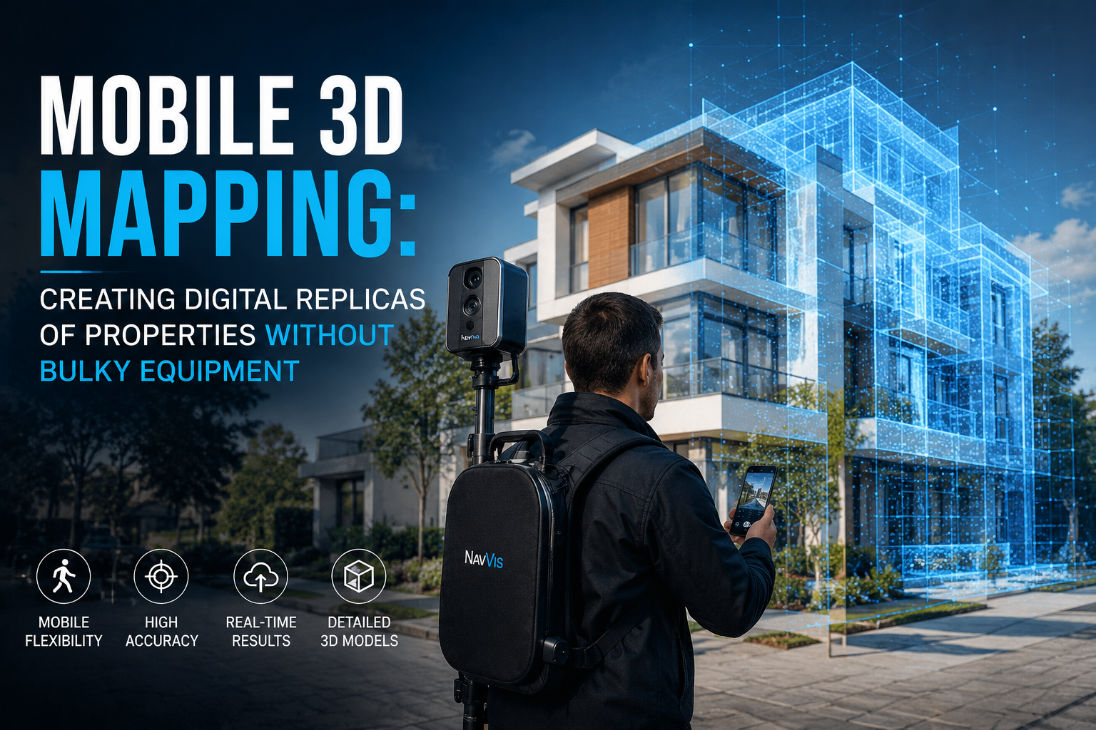 Professional landscape hero image () with : "Mobile 3D Mapping: Creating Digital Replicas of Properties Without Bulky